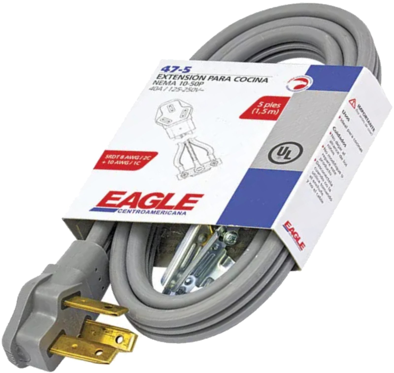 EXTENSION 47-5 ELECT EAGLE 40AMP P/COCINA 1.5 MTS