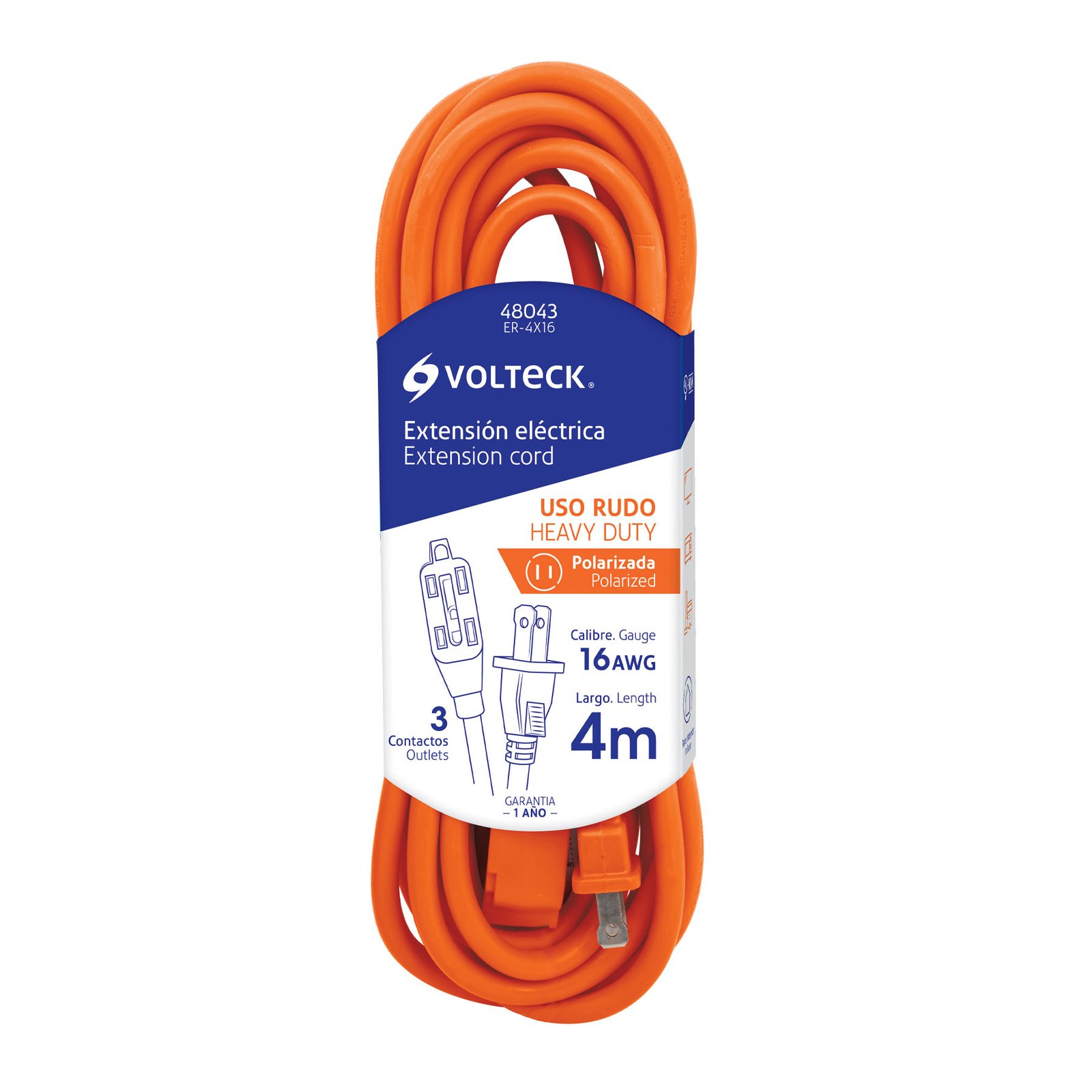 EXTENSION ELECT SENC USO RUDO 4m ER-4X16 VOLTECH