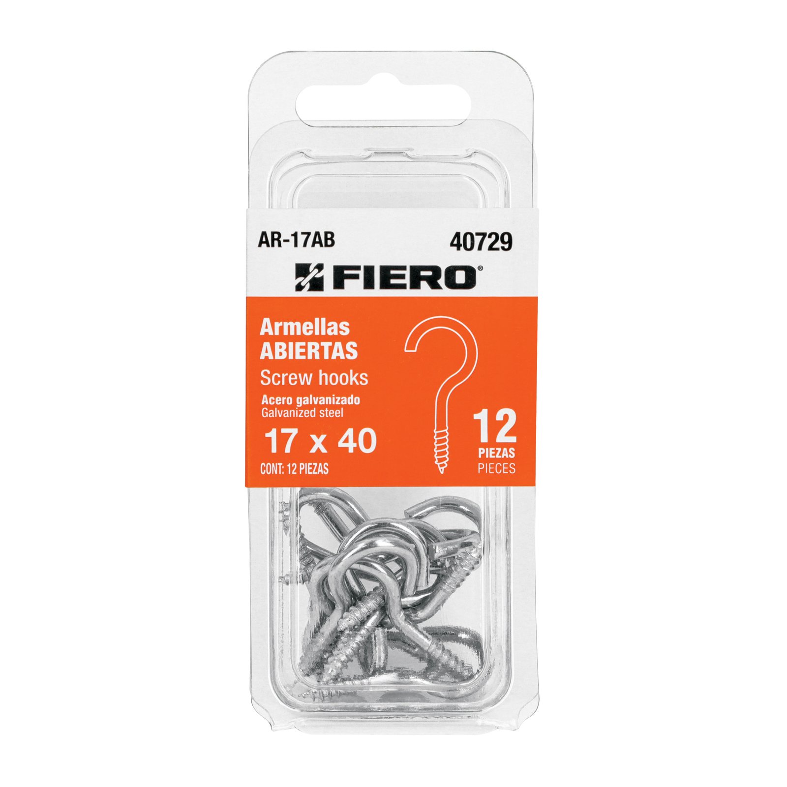 GANCHO OJO ABIERTO BL 2 UD 17X40 AR-17AB FIERO