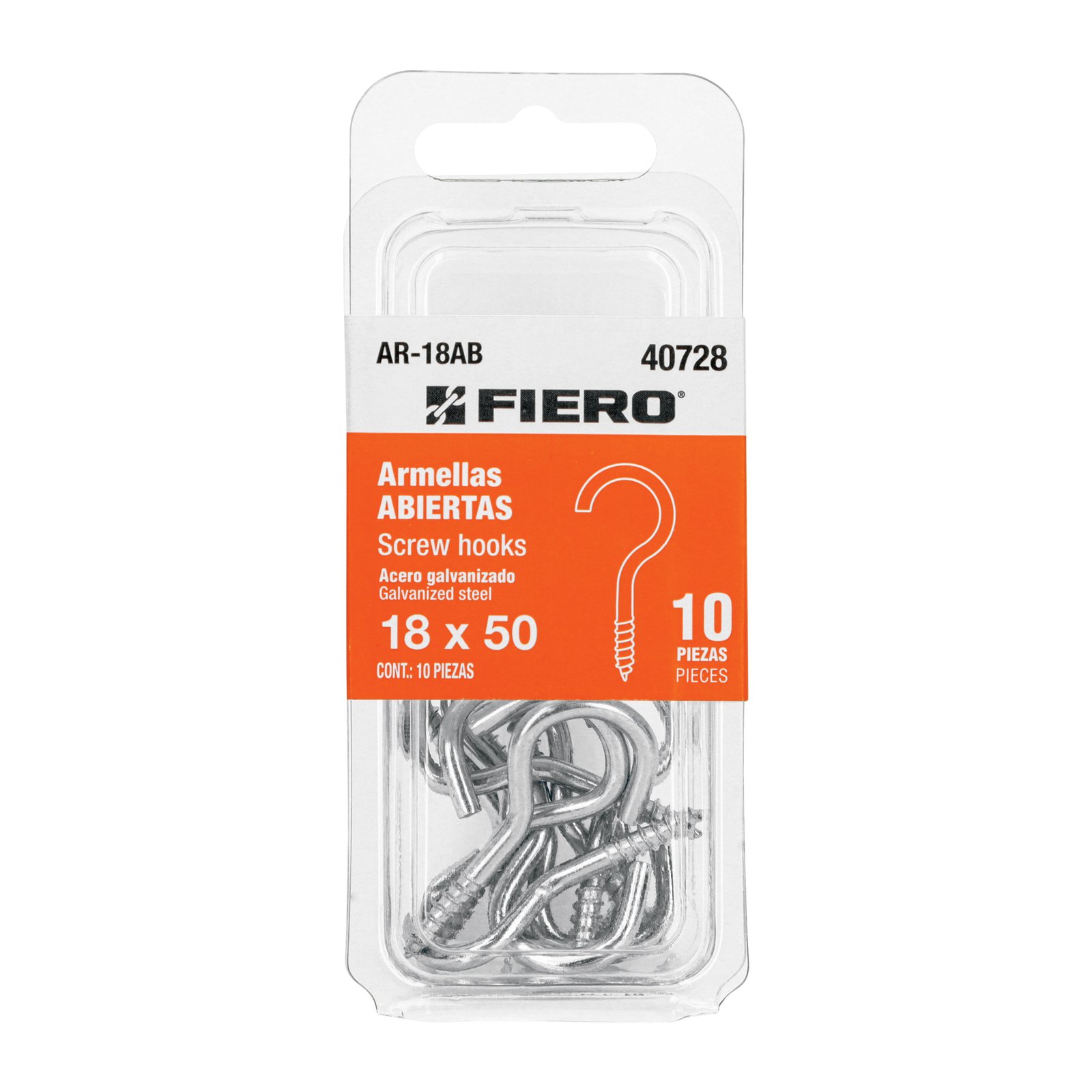 GANCHO OJO ABIERTO BL 2 UD 18X50 AR-18AB FIERO