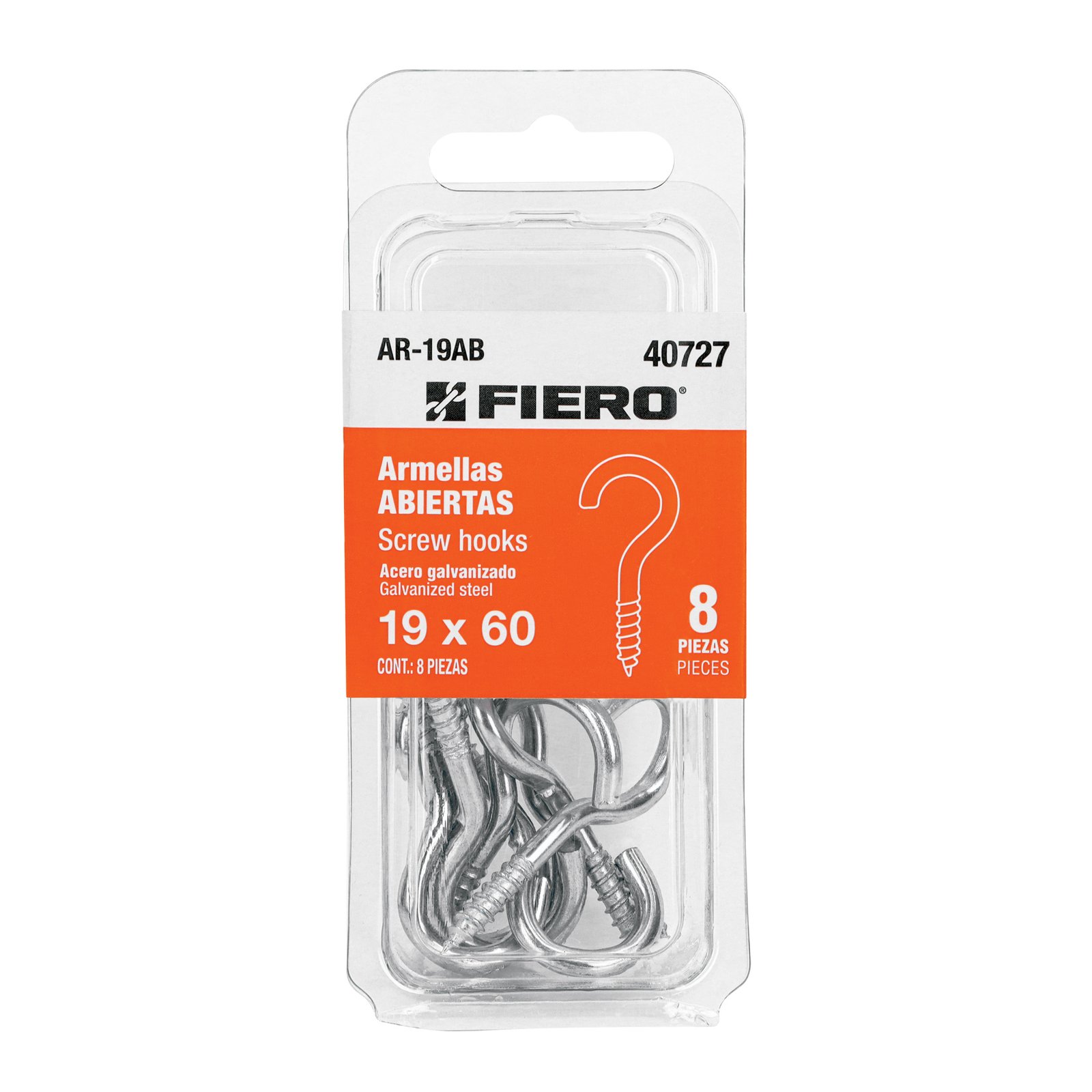 GANCHO OJO ABIERTO BL 2 UD 19X60 AR-19AB FIERO