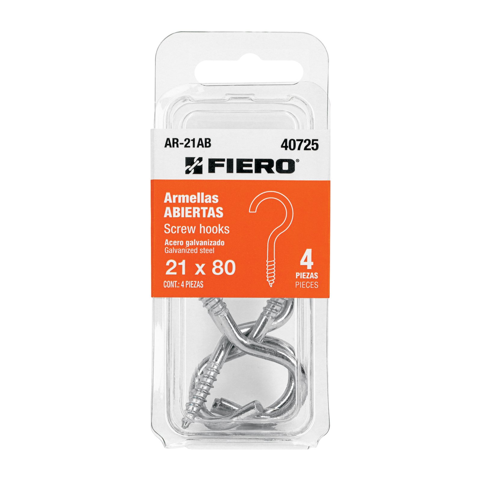 GANCHO OJO ABIERTO BL 2 UD 21X80 AR-21AB FIERO