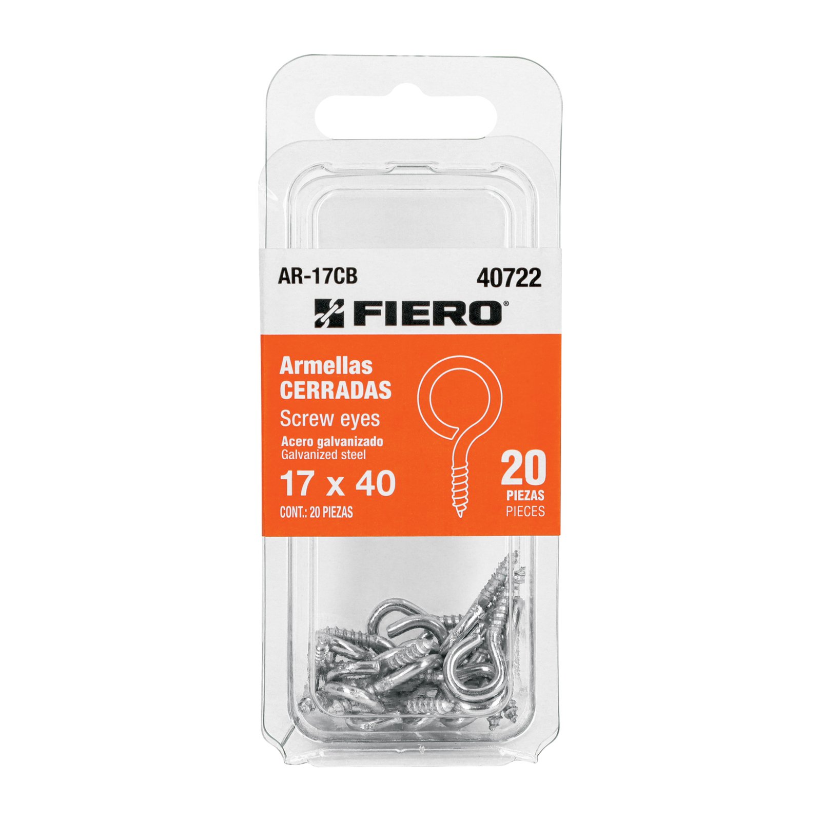 GANCHO OJO CERRADO BL 20 UD 17X40 AR-17CB FIERO