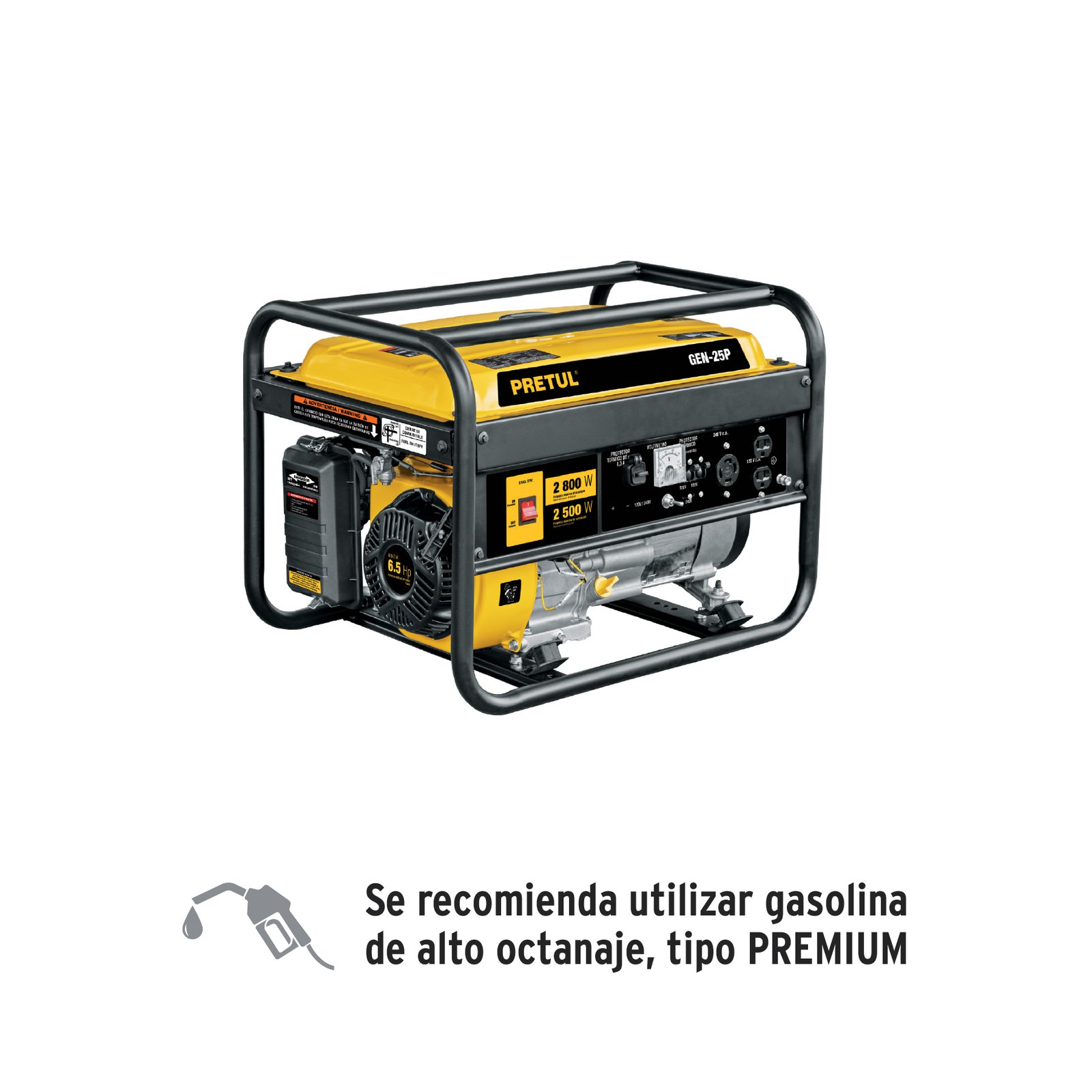 GENERADOR ELEC GASOLINA 2800W GEN-25P PRETUL