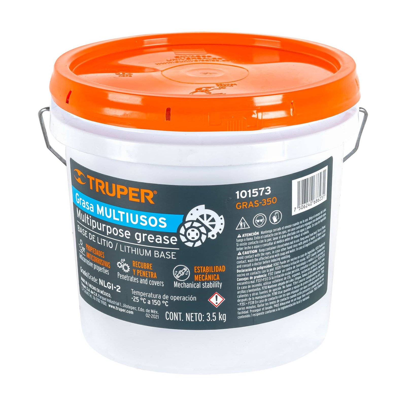 GRASA LUBRICANTE 3.5KG MULTIUSOS GRAS-350 TRUPER