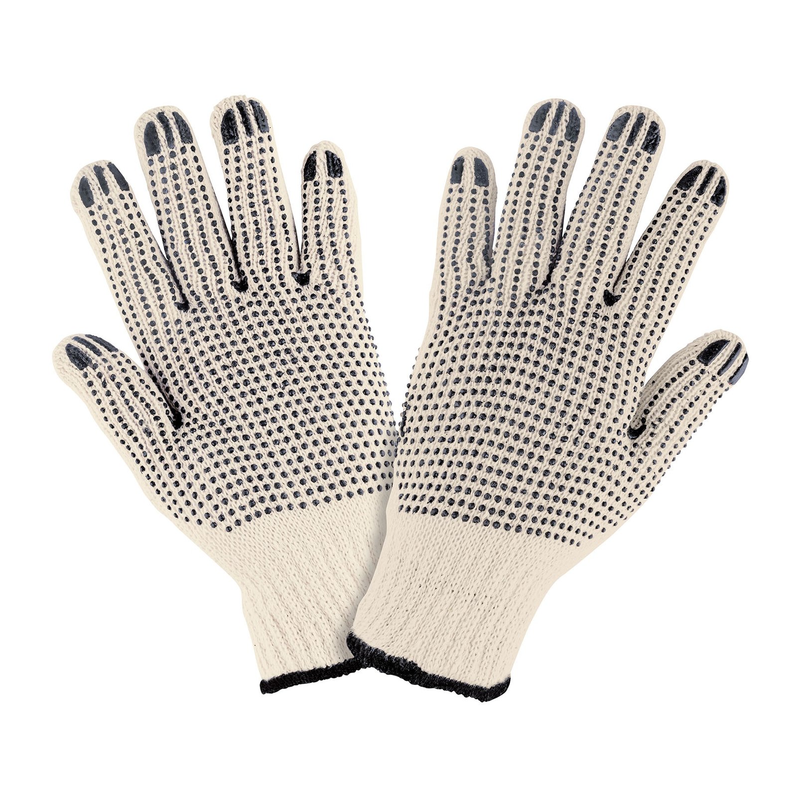 GUANTE ALGODON C/PUNTOS 2 LADOS GU-425 PRETUL