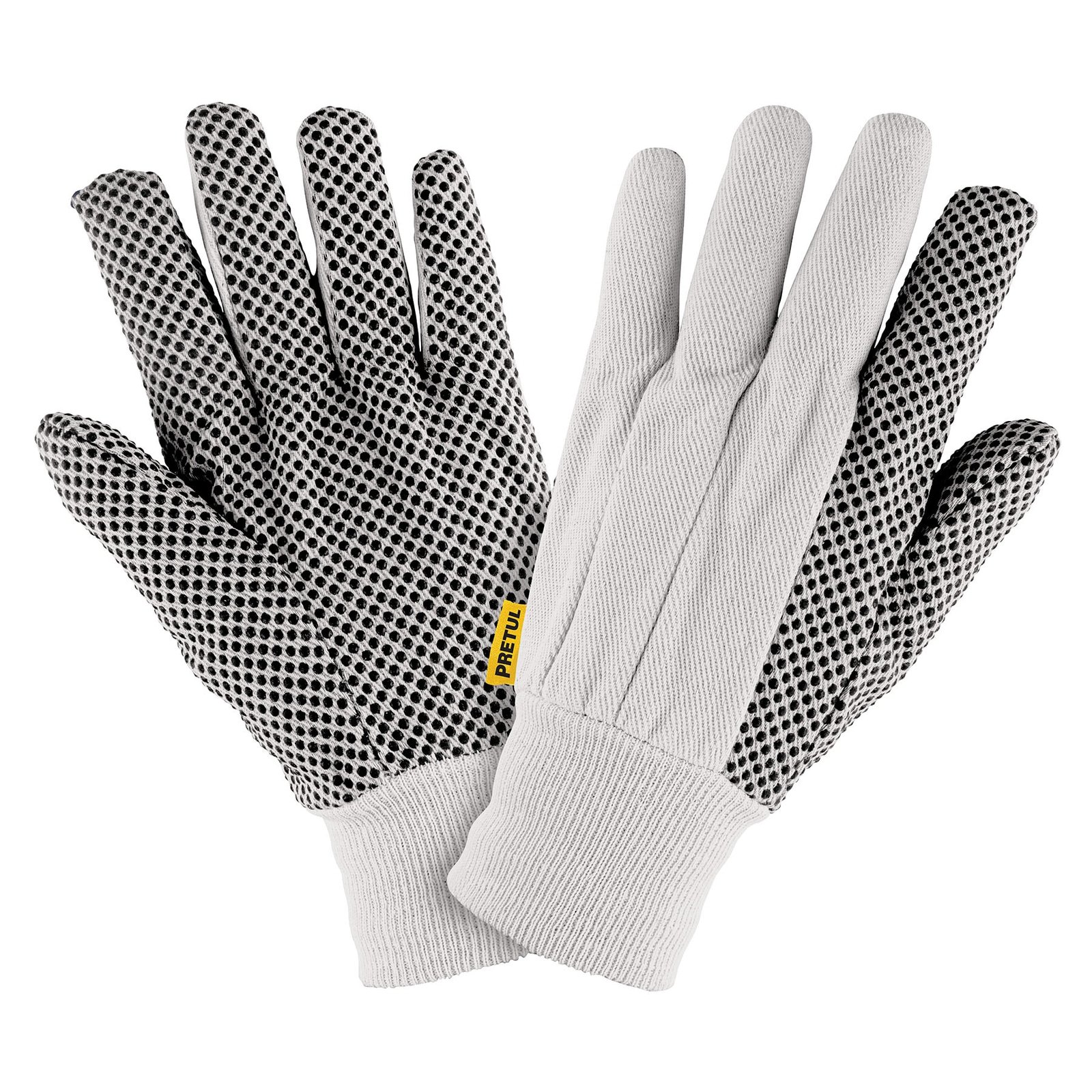 GUANTE ALGODON C/PUNTOS PVC GU-455 PRETUL