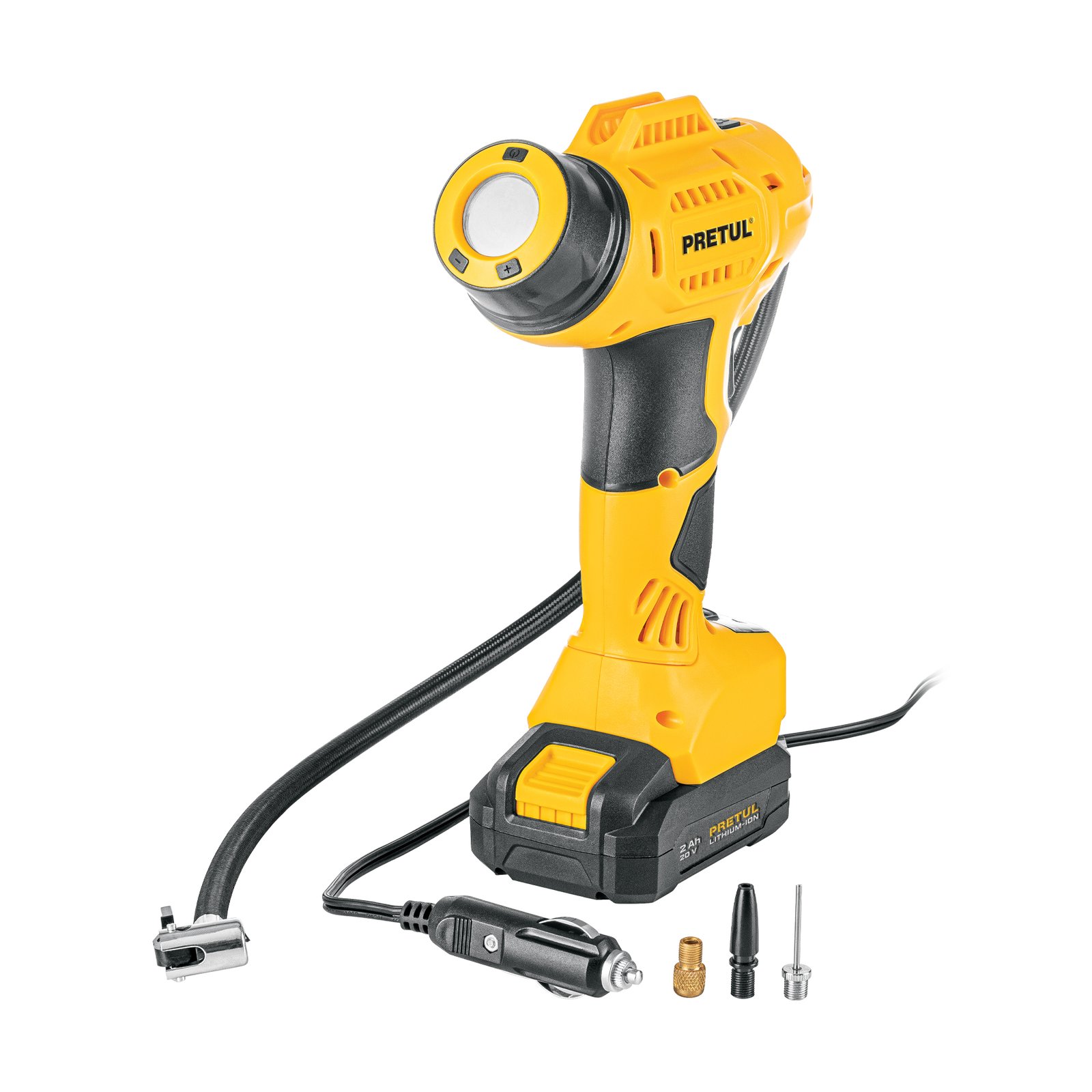 INFLADOR INALAMBRICO PORTATIL 20V INFI-20P PRETUL