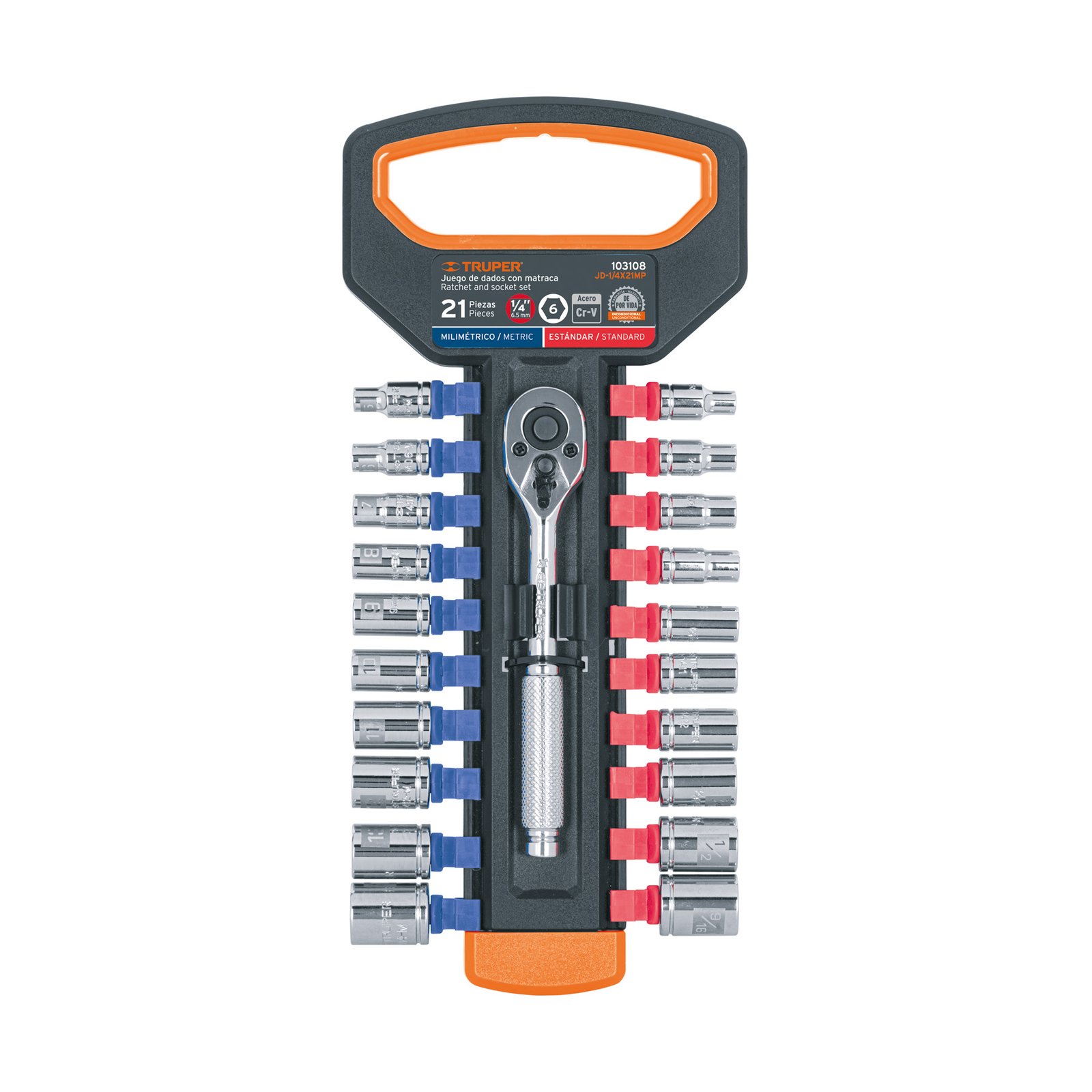 JGO.21 PIEZAS RATCH Y CUBOS MIX JD-1/4X21MP TRUPER