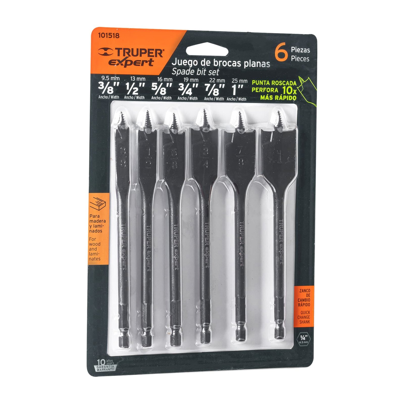 JGO.6 BROCAS PALETA OXIDO NEGRO J-BPX-6 TRUPER