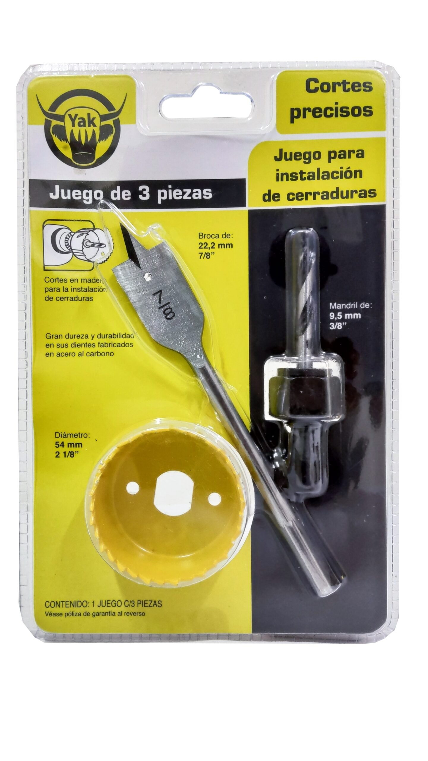 JGO.BROCASIERRA P/MADDERA 3PCS YAK