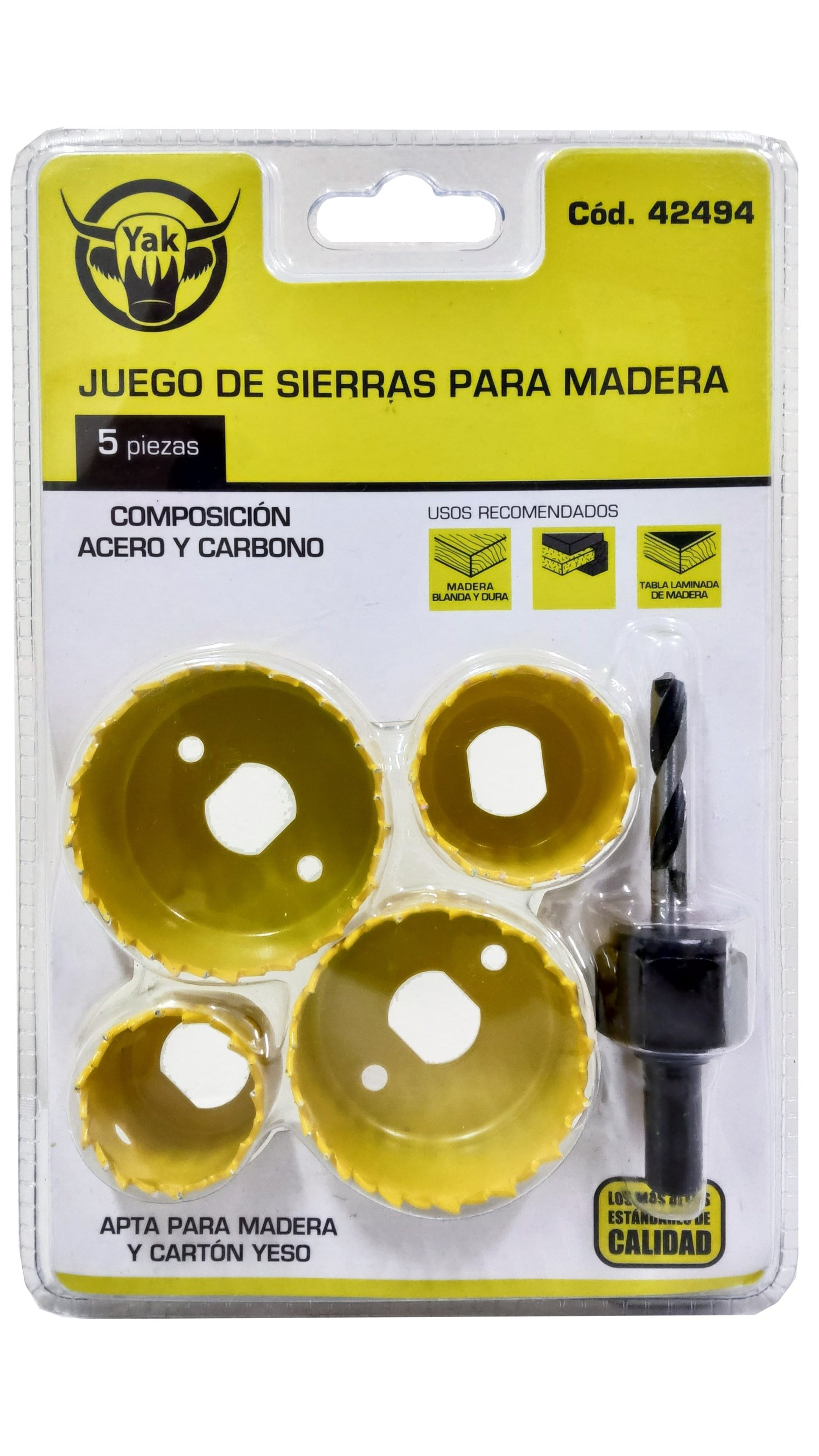 JGO.BROCASIERRA P/MADDERA 5PCS YAK