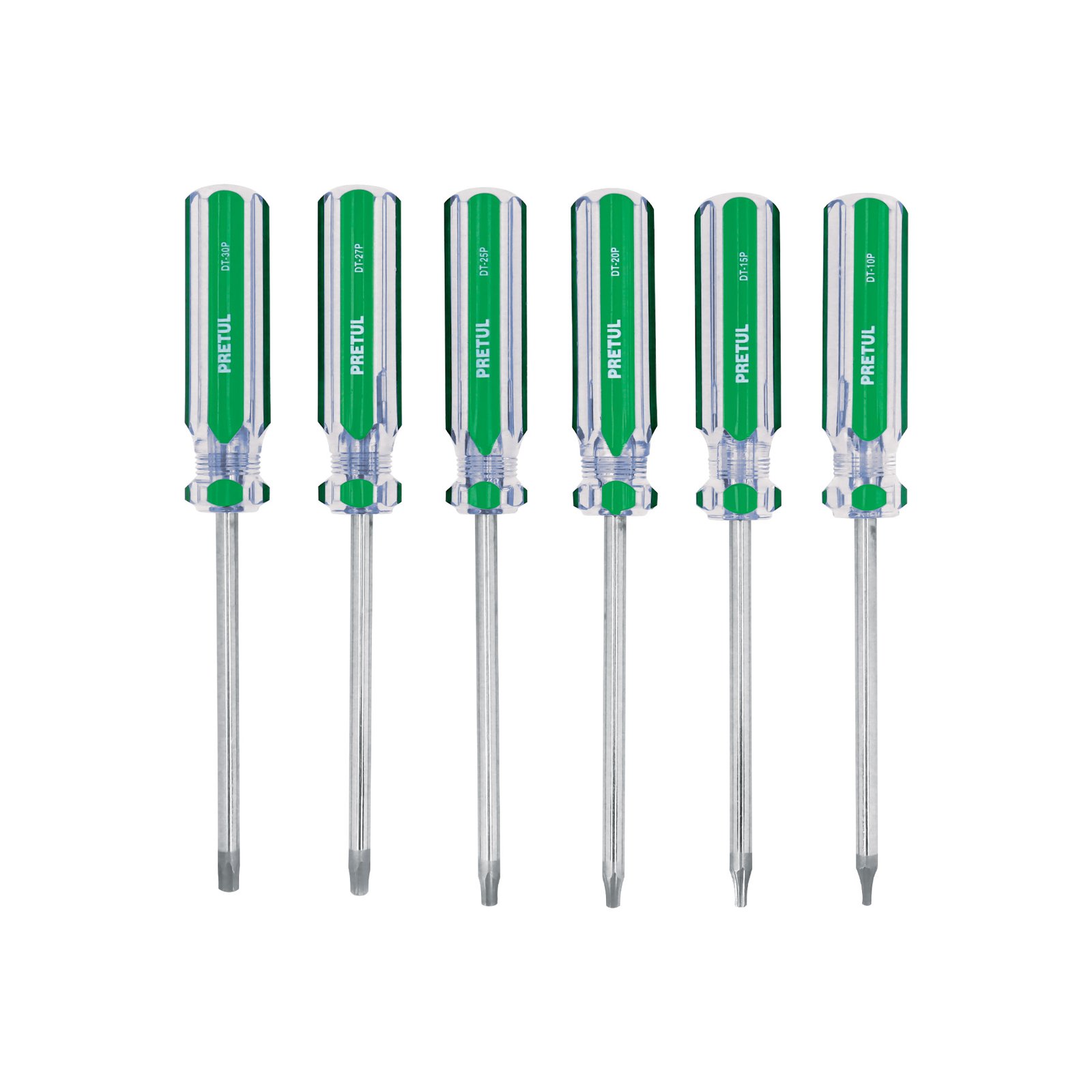 JGO.DE 6 DESARMADORES PUNTA TORX DT-6P PRETUL