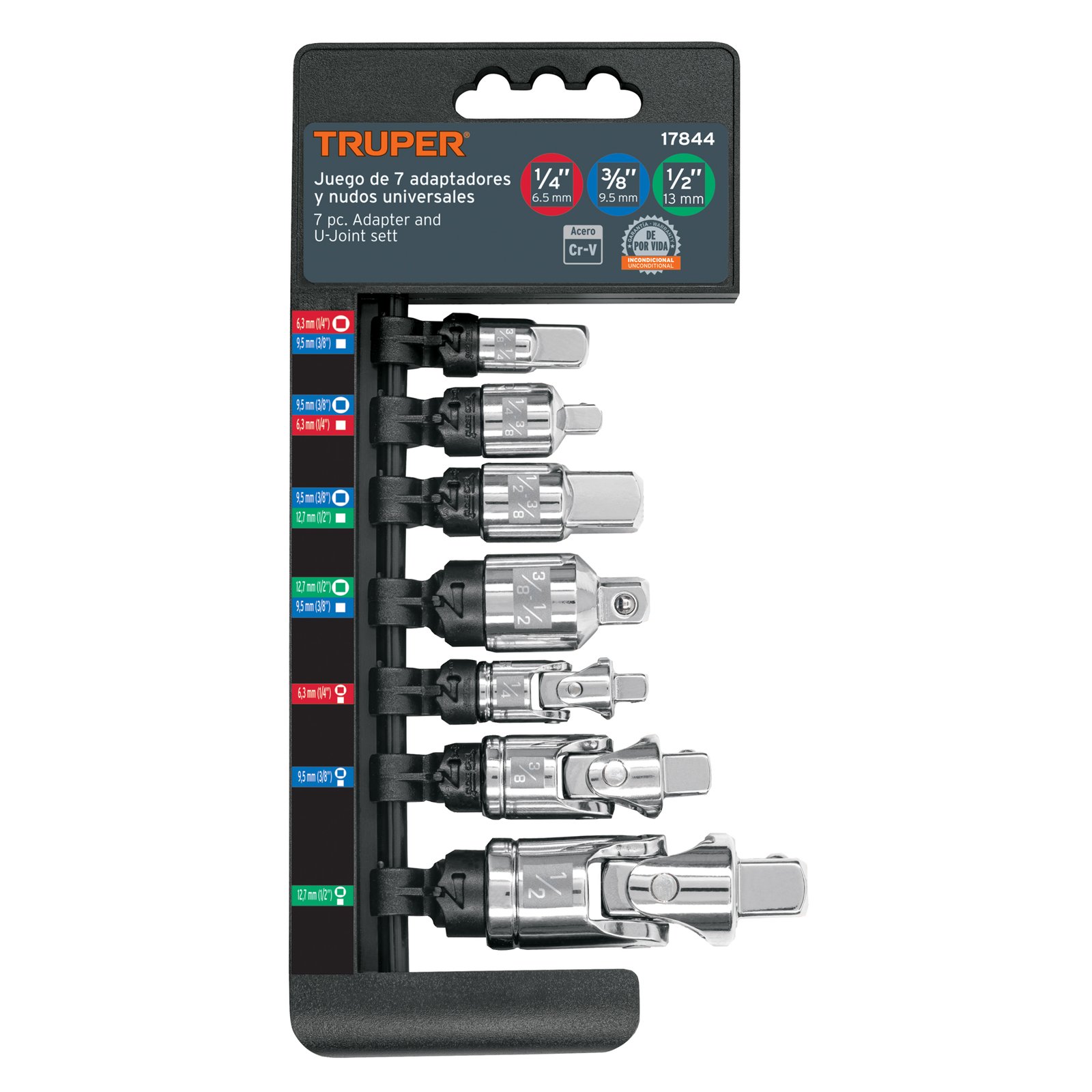 JGO.DE 7 ADAPTADORES T/BORRACHO JGO-AN7 TRUPER