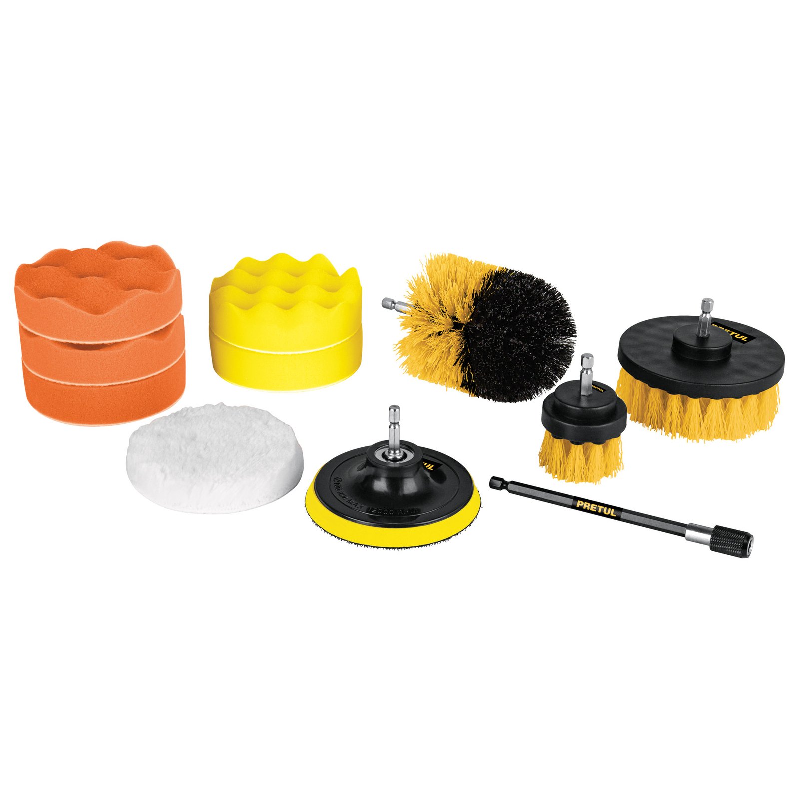 JGO. 11 CEPILLOS MULTIUSOS P/TALADR JCE-11P PRETUL