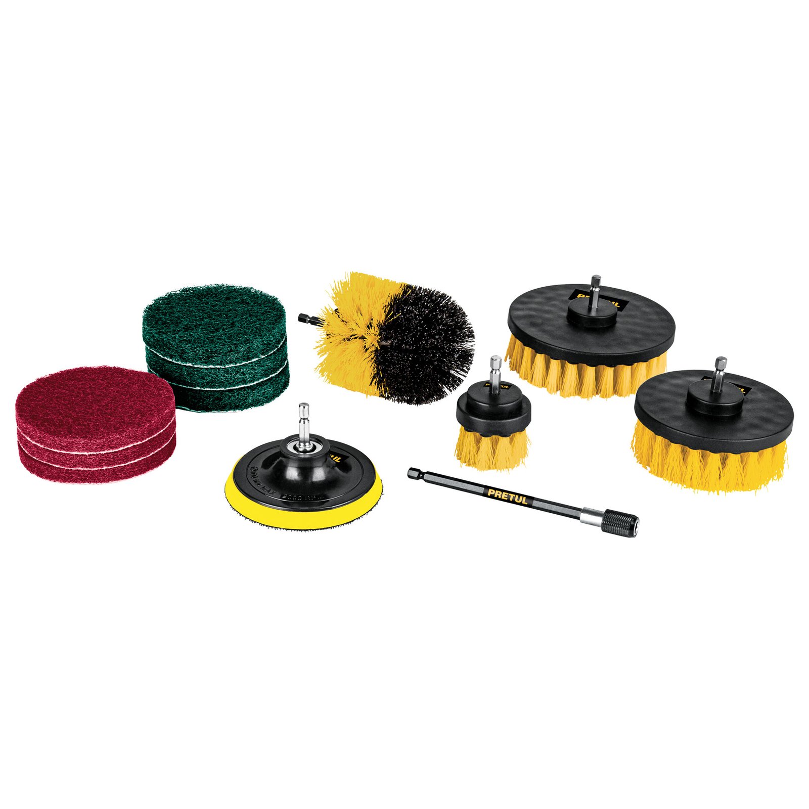 JGO. 12 CEPILLOS MULTIUSOS P/TALADR JCE-12P PRETUL