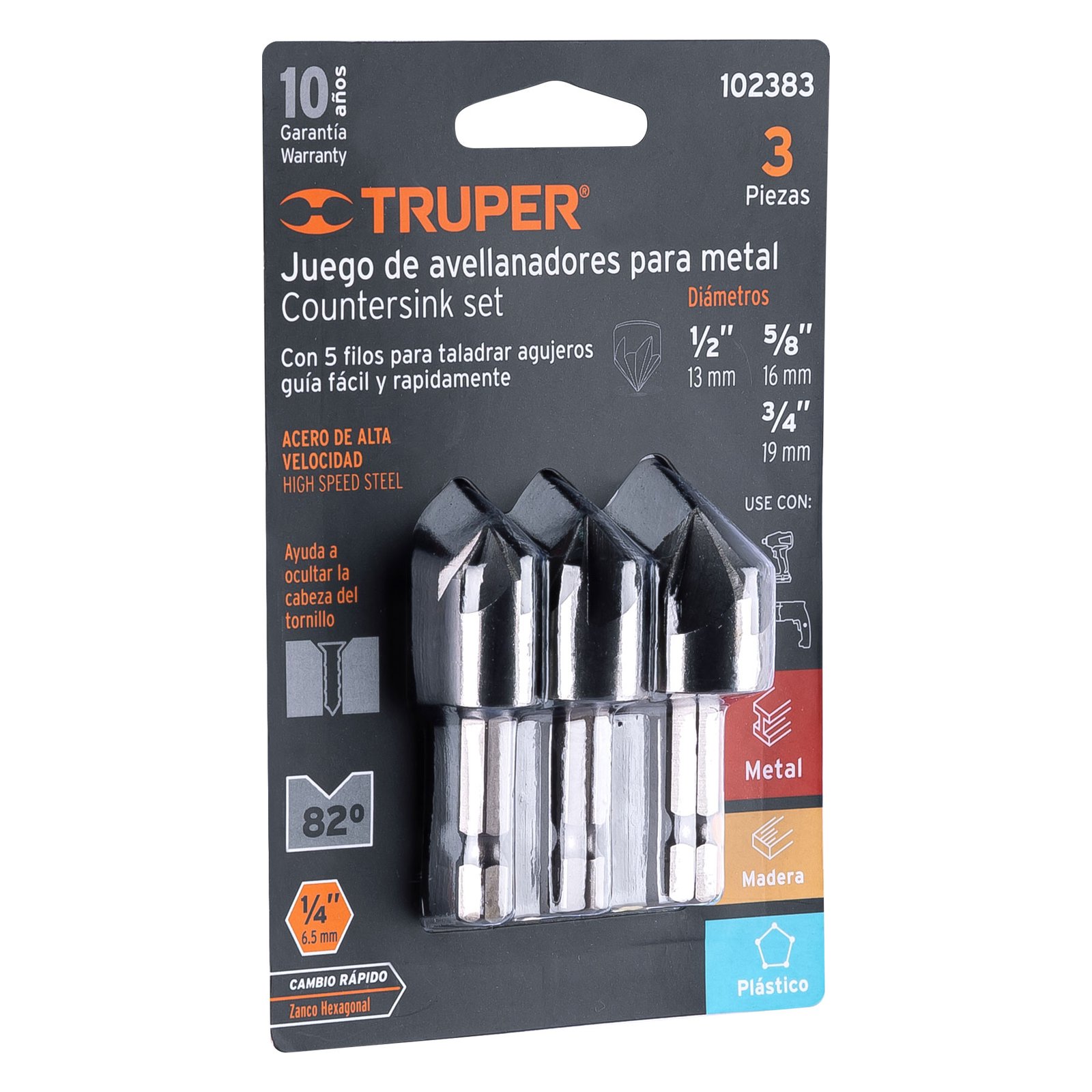 JGO. 3 BROCAS AVELLADORAS METAL JAV-3 TRUPER