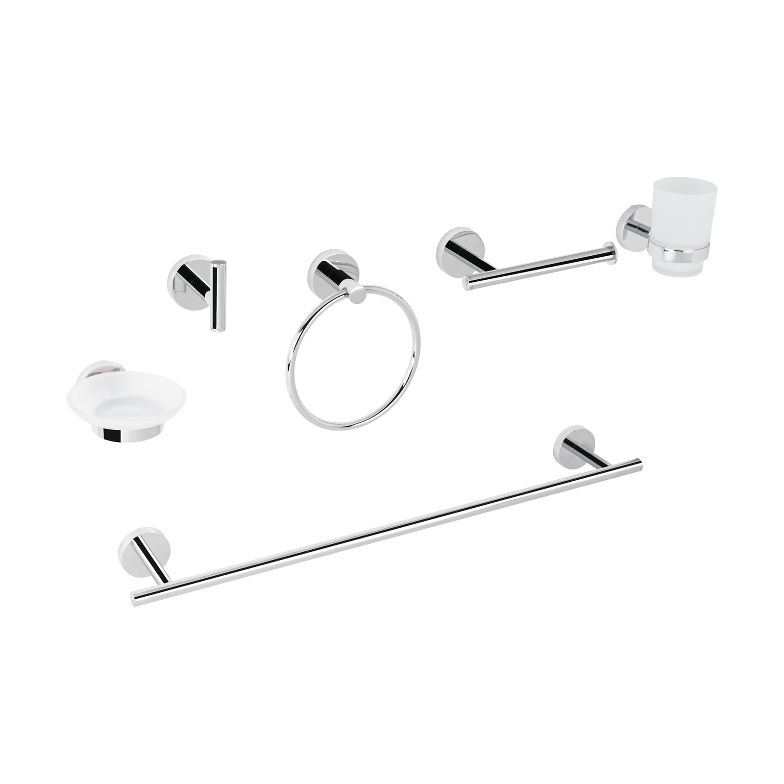 JGO 6 ACCESORIOS P/BAÑO CROMO TBA-7000 FOSET