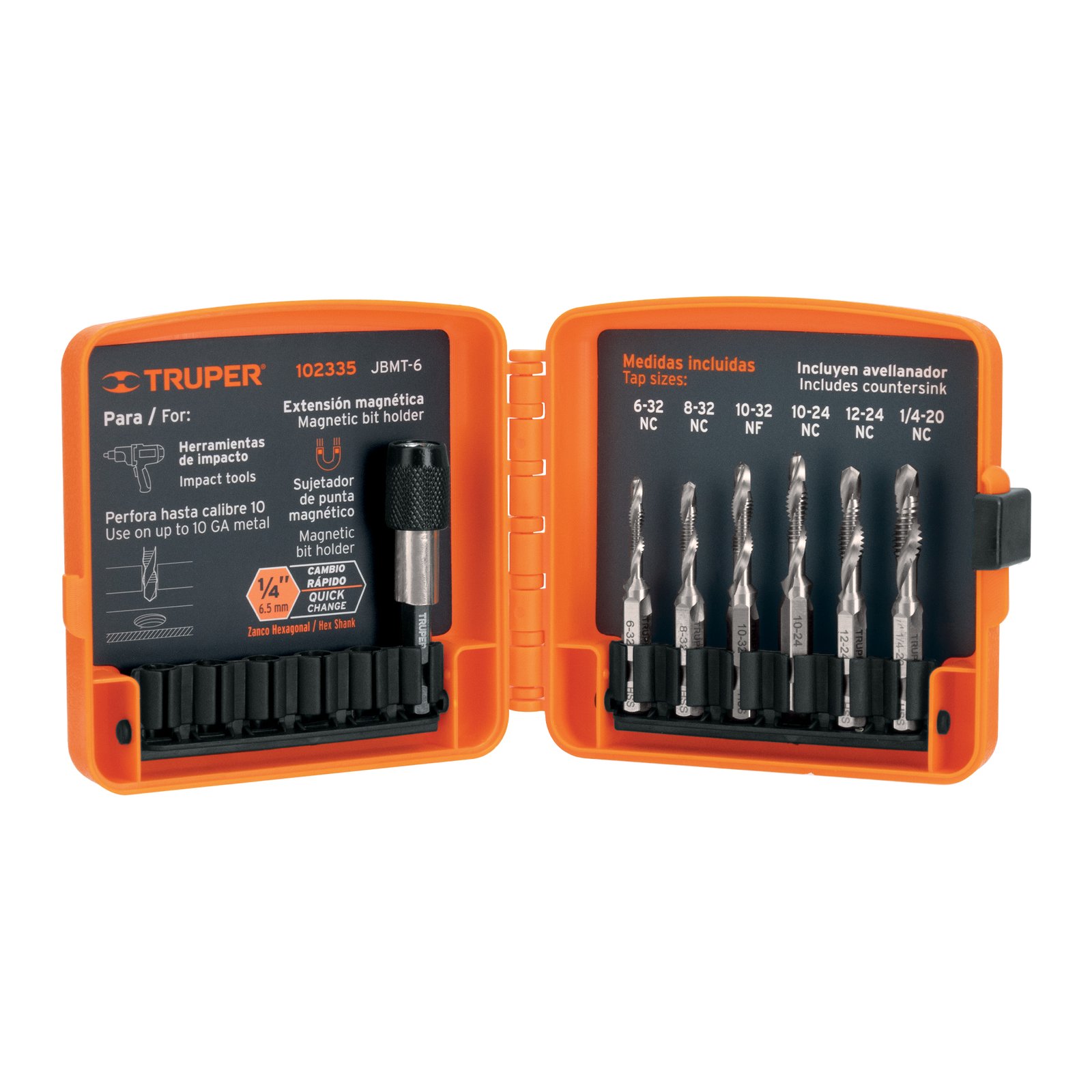 JGO 6 BROCAS ALTA VEL HSS C/MACHO JBMT-6 TRUPER
