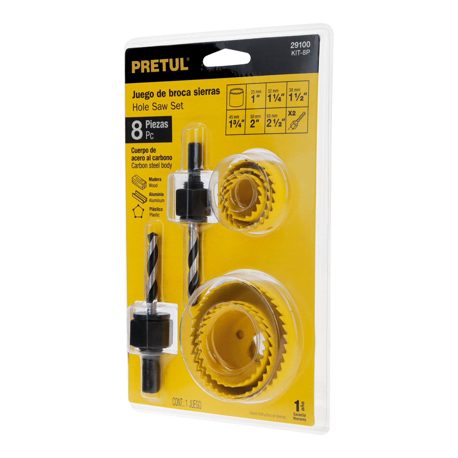 JGO 7 BROCASIERRAS Y MANDRIL KIT-8P PRETUL