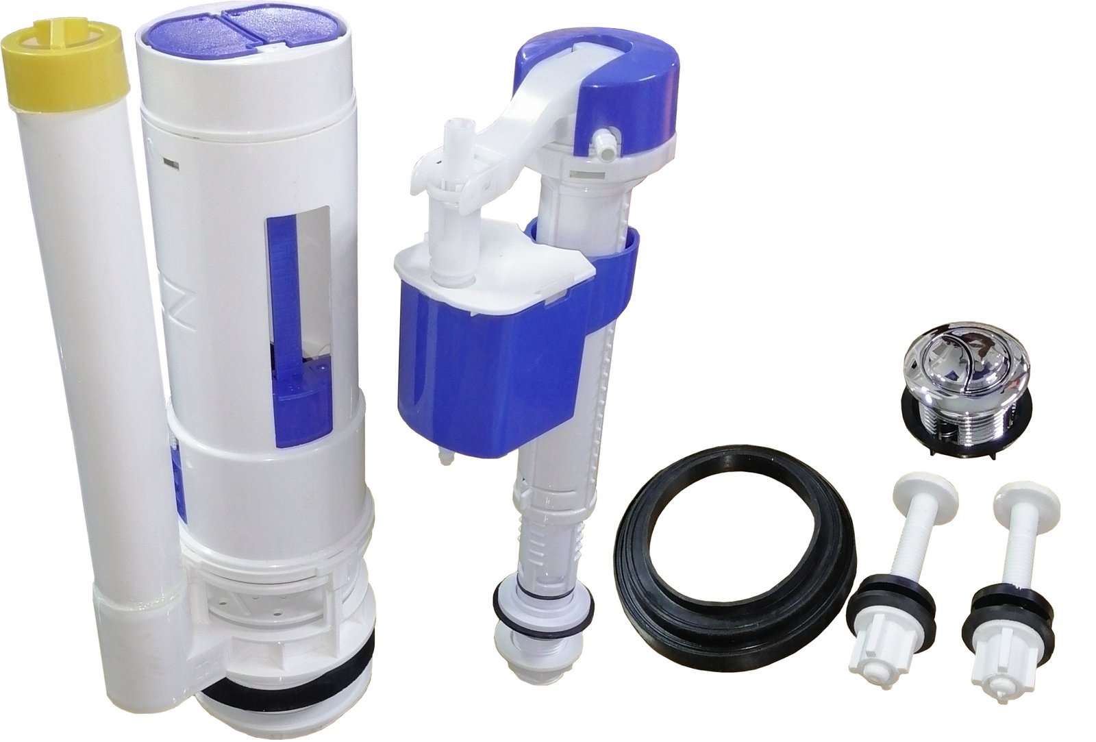 JGO ACCESORIOS P/INODORO PUSH DOBLE DESCAR UNIFLEX
