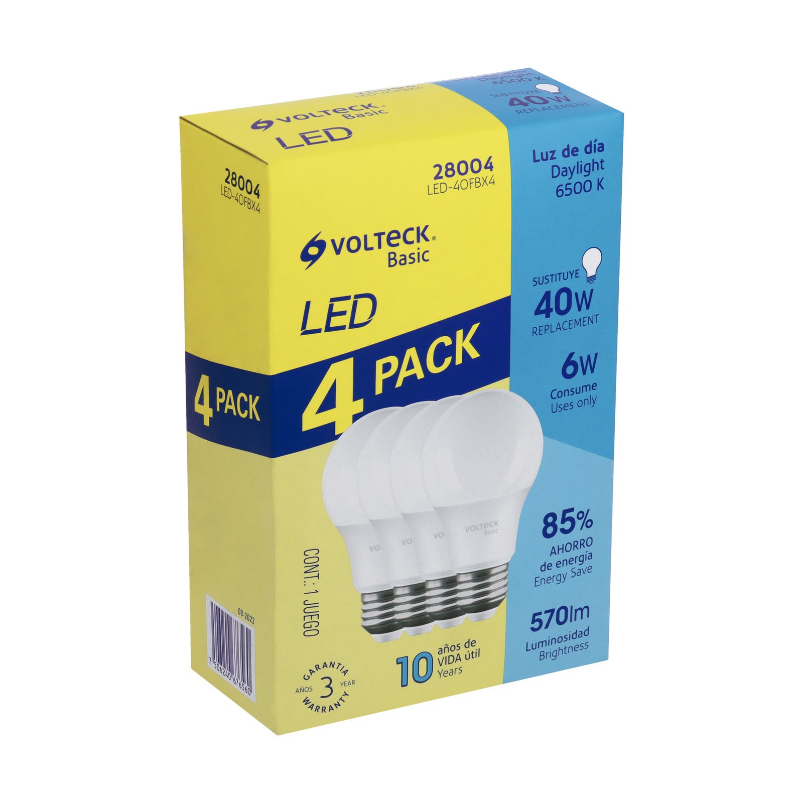 JGO. BOMB LED 6W 40W 4PZS LED-40FBX4 VOLTECK