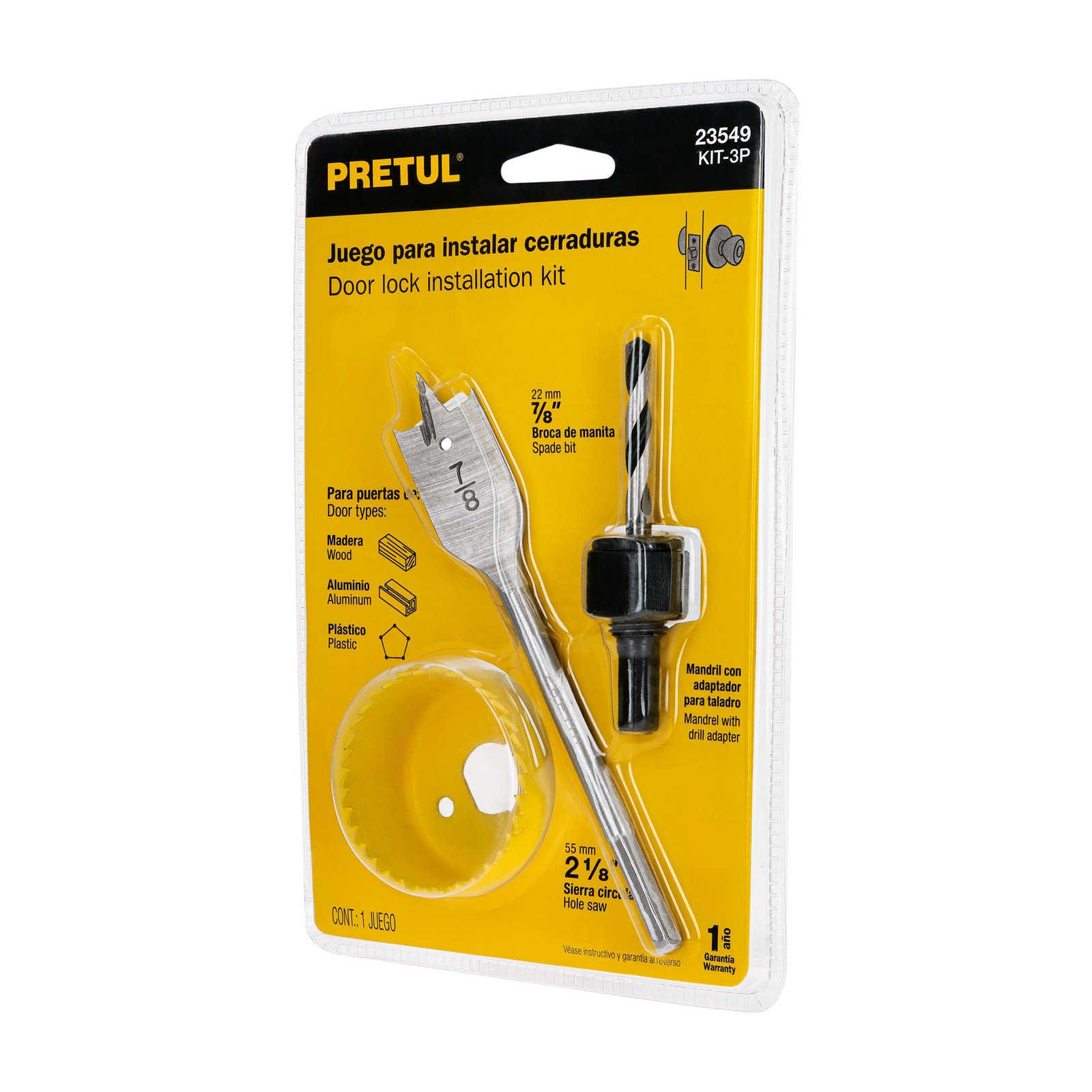 JGO. BROCASIERRA P/MADERA KIT-3P PRETUL