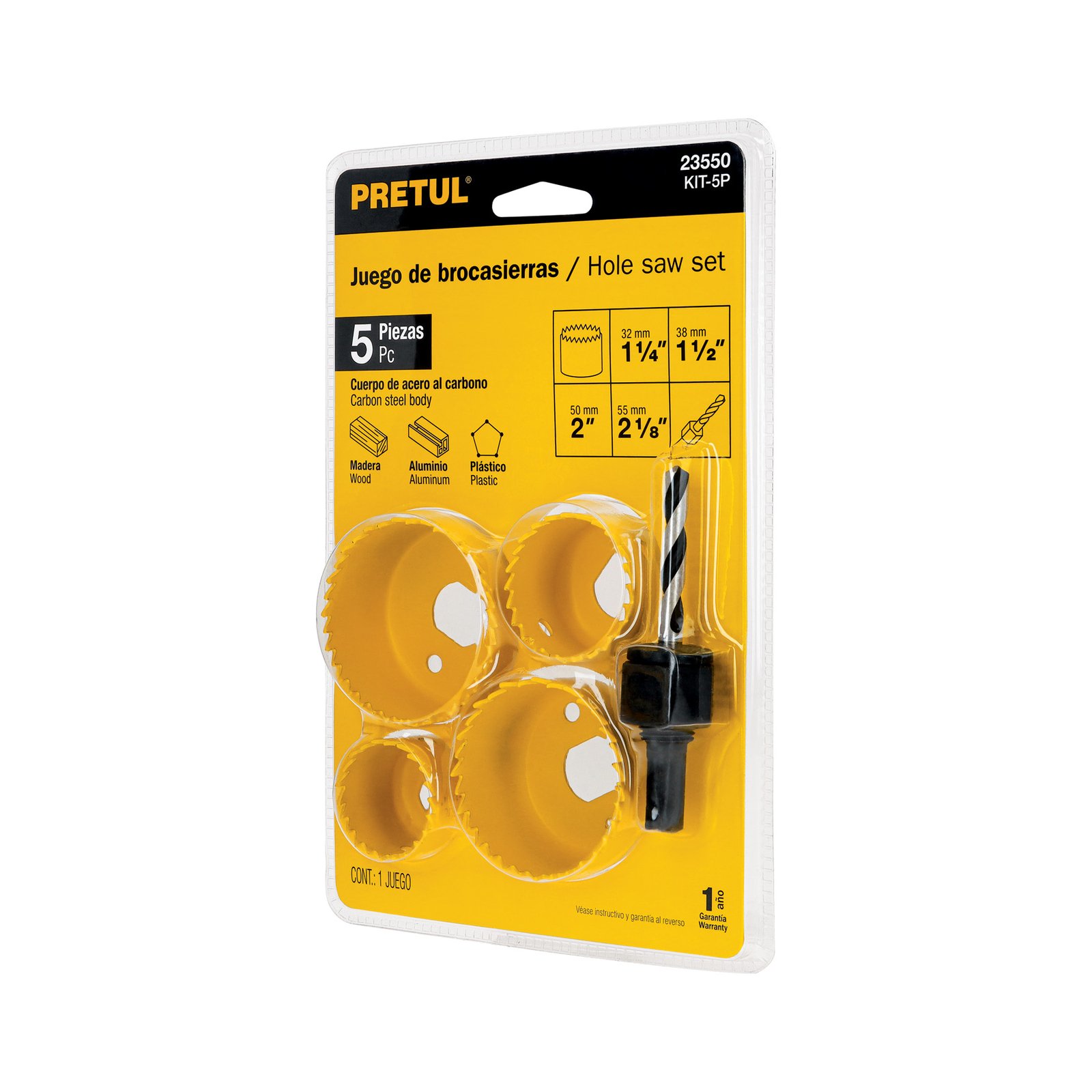 JGO. BROCASIERRA P/MADERA KIT-5P PRETUL