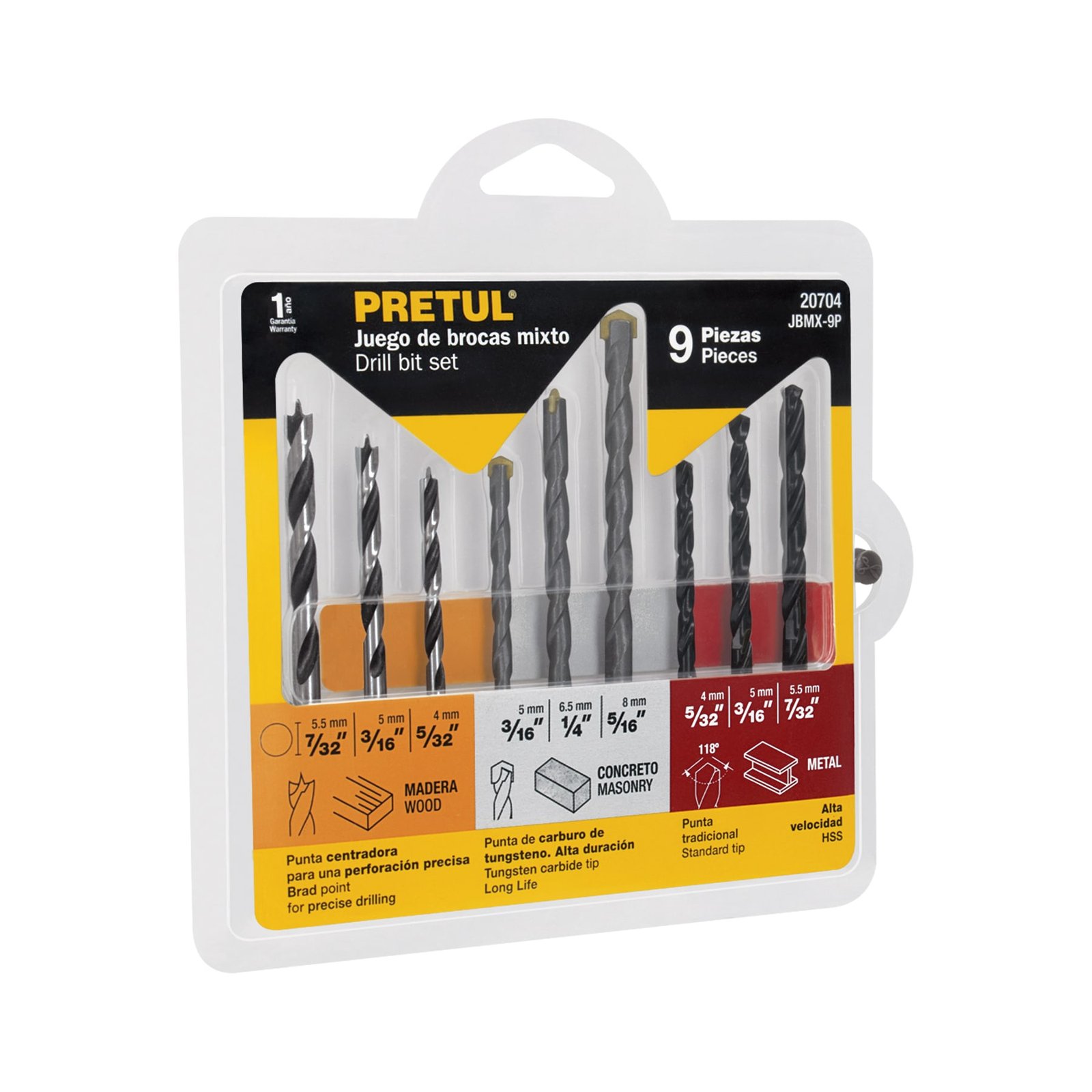 JGO. BROCAS MIXTA 9PZS JBMX-9P PRETUL
