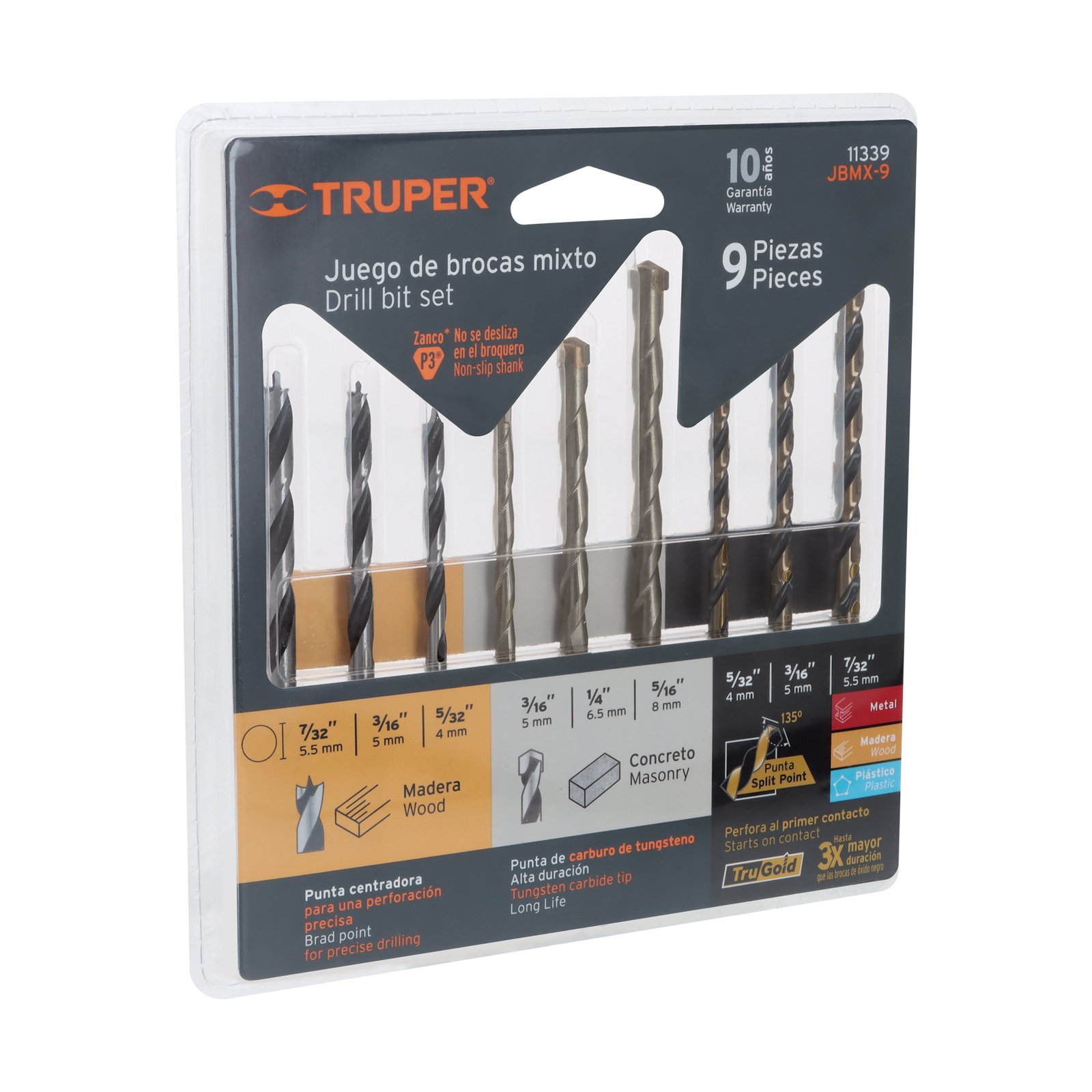 JGO. BROCAS MIXTA 9PZS JBMX-9 TRUPER