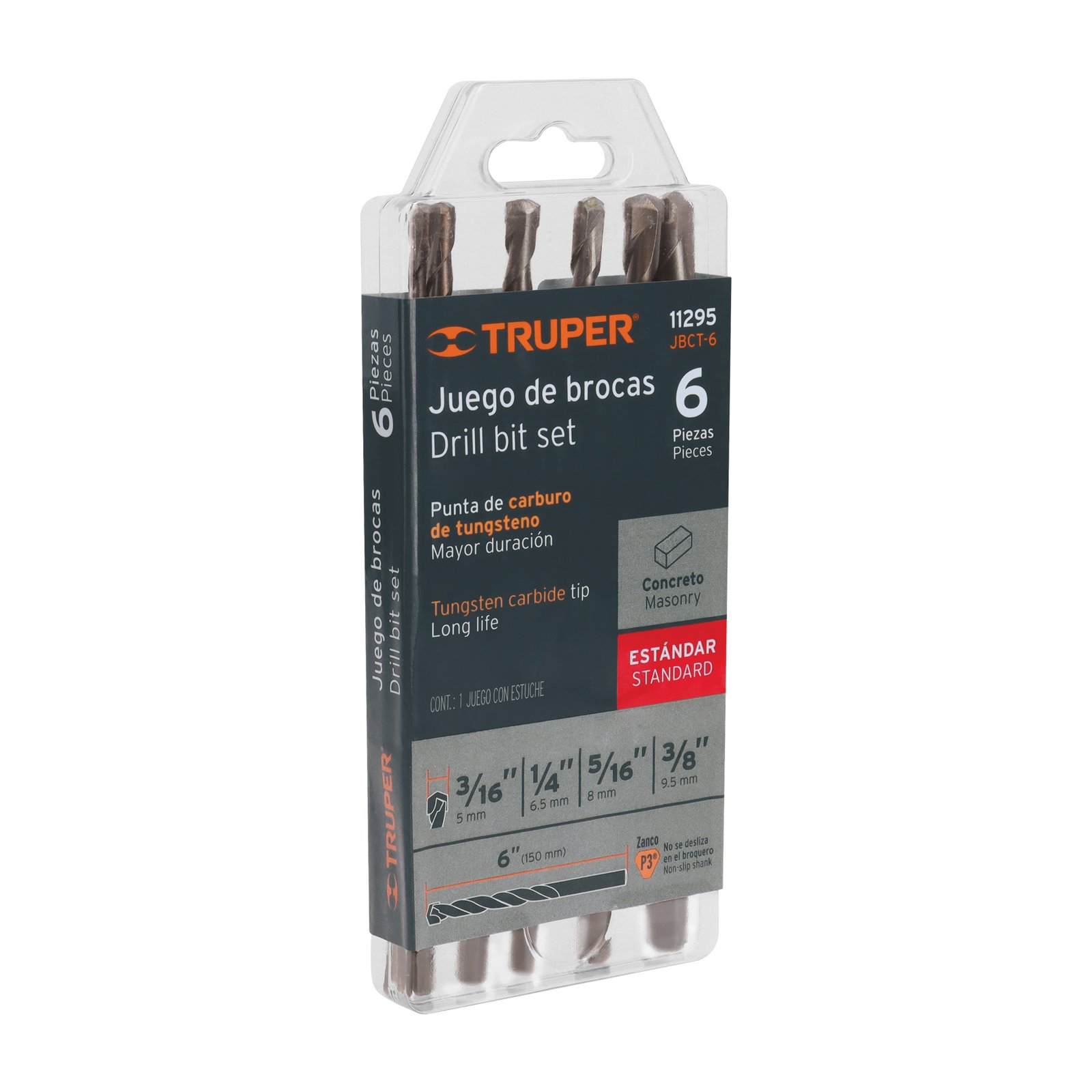 JGO. BROCAS P/CONCRETO 6PZS JBCT-6 TRUPER