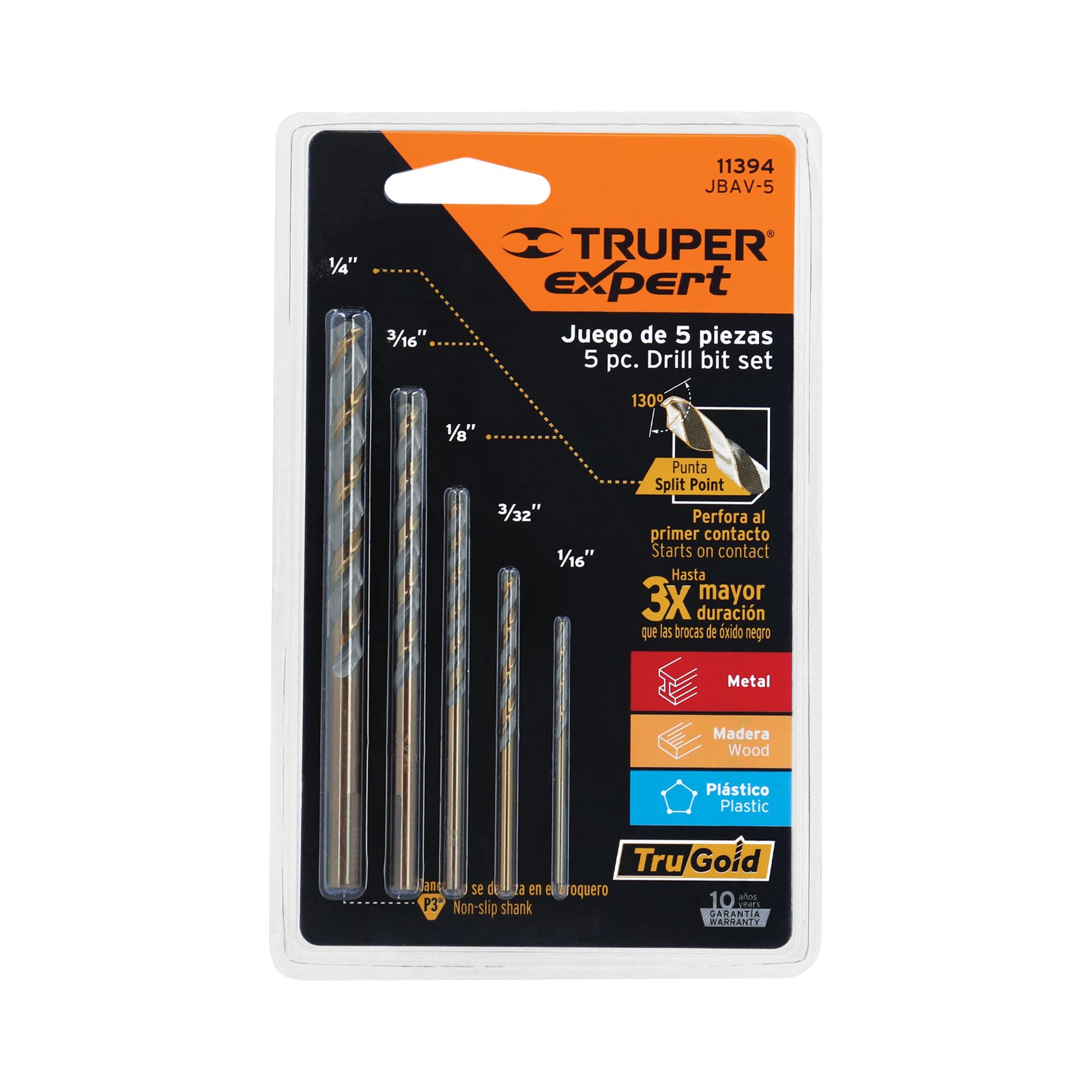 JGO. BROCAS P/METAL 5PZS JBAV-5 TRUPER
