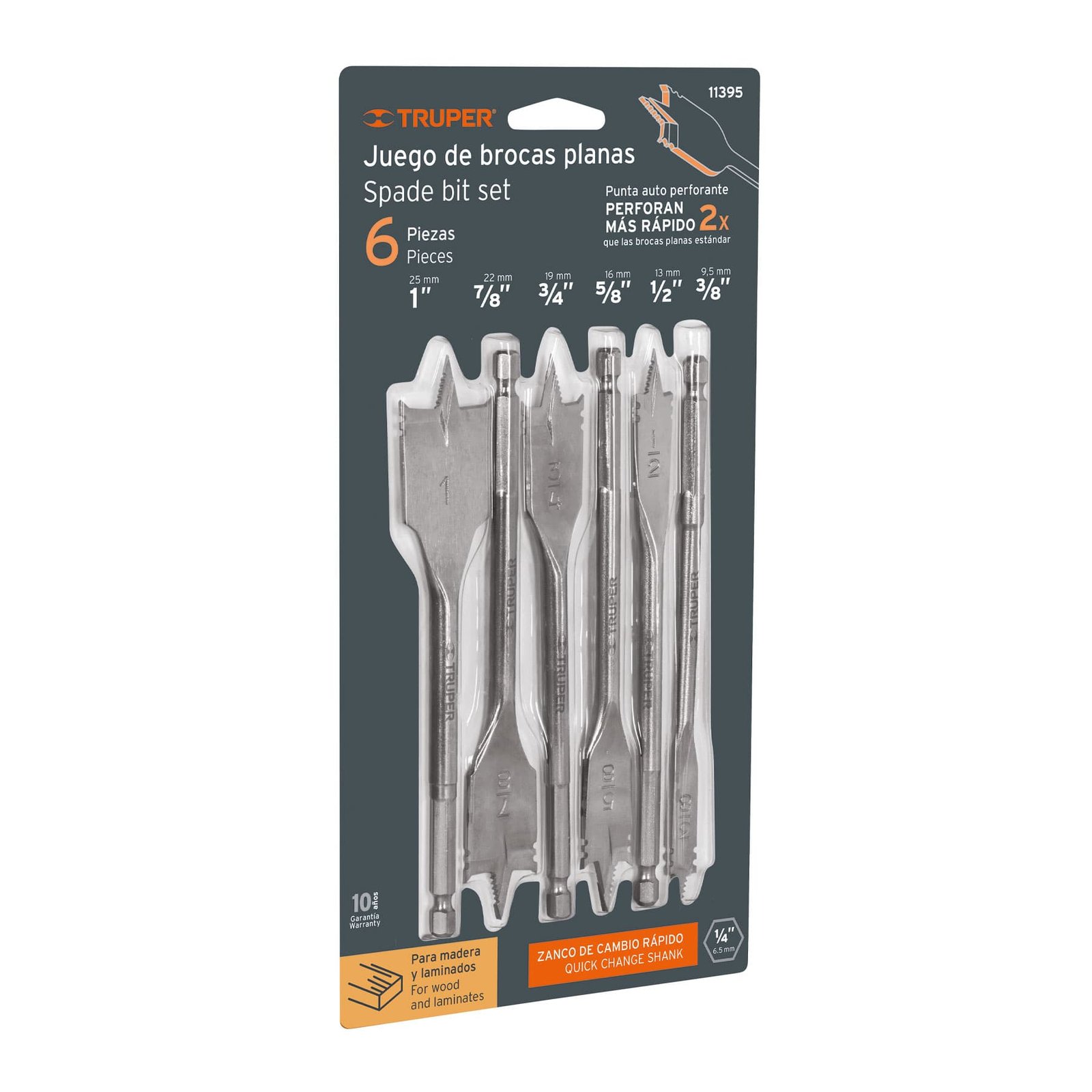 JGO. BROCA DE PALETA 6pzs J-BPT-6 TRUPER