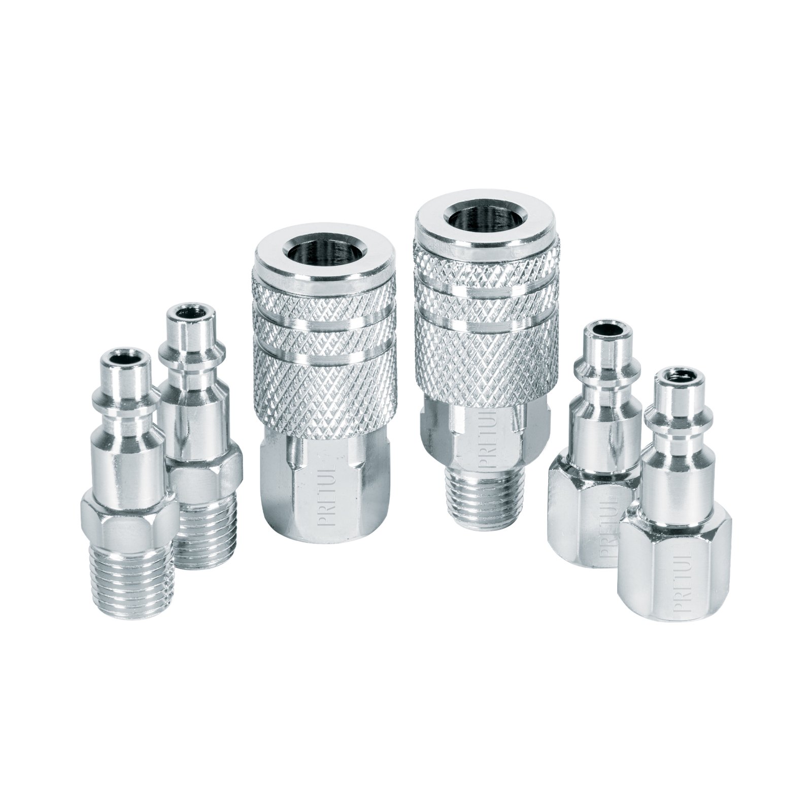 JGO. DE ACOPLE P/MANG 1/4NPT 6pz CORAL-6P PRETUL