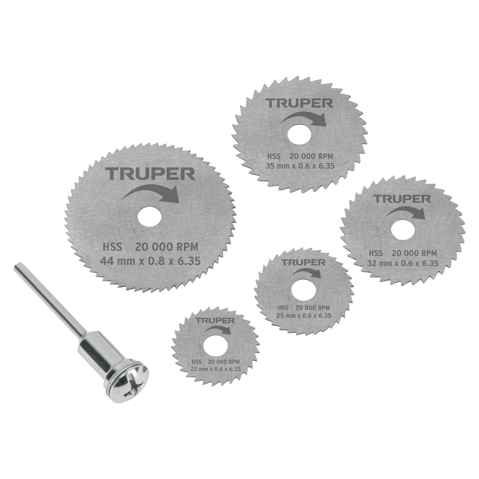 JGO MINI DISCOS SIERRA 6 PIEZ MOTO-5D TRUPER