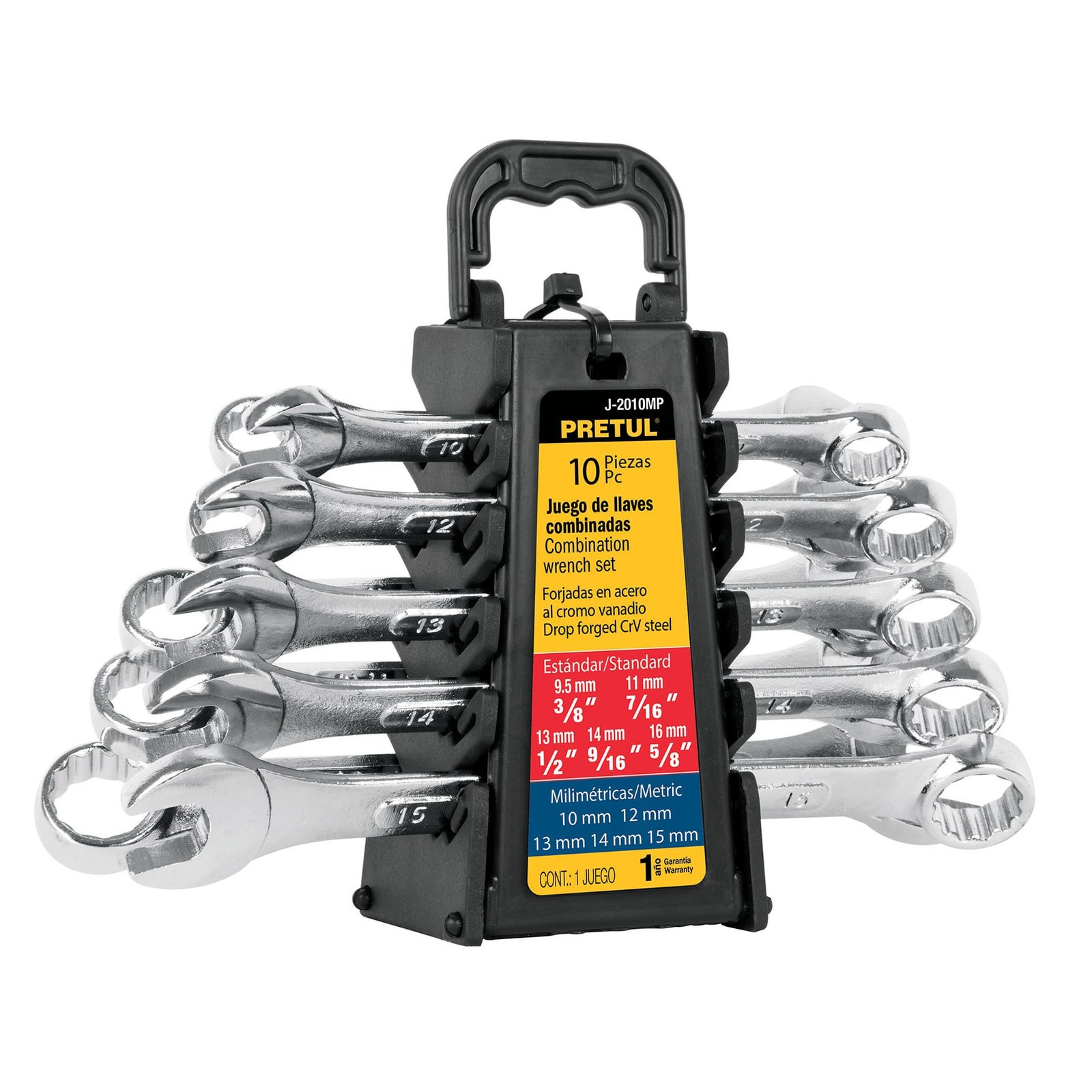 JGO. LLAVES COMB 10 PZ STD Y MM J-2010MP PRETUL