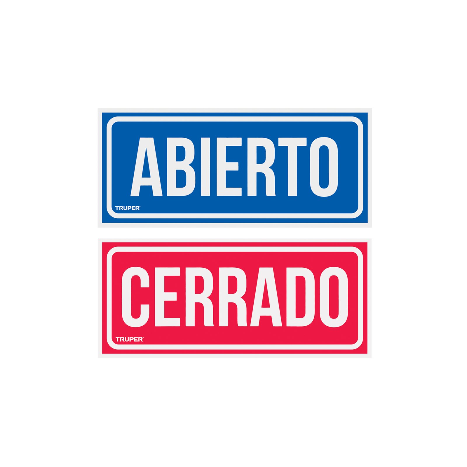 LETRERO PLAST ABIERTO / CERRADO LIN-01 TRUPER