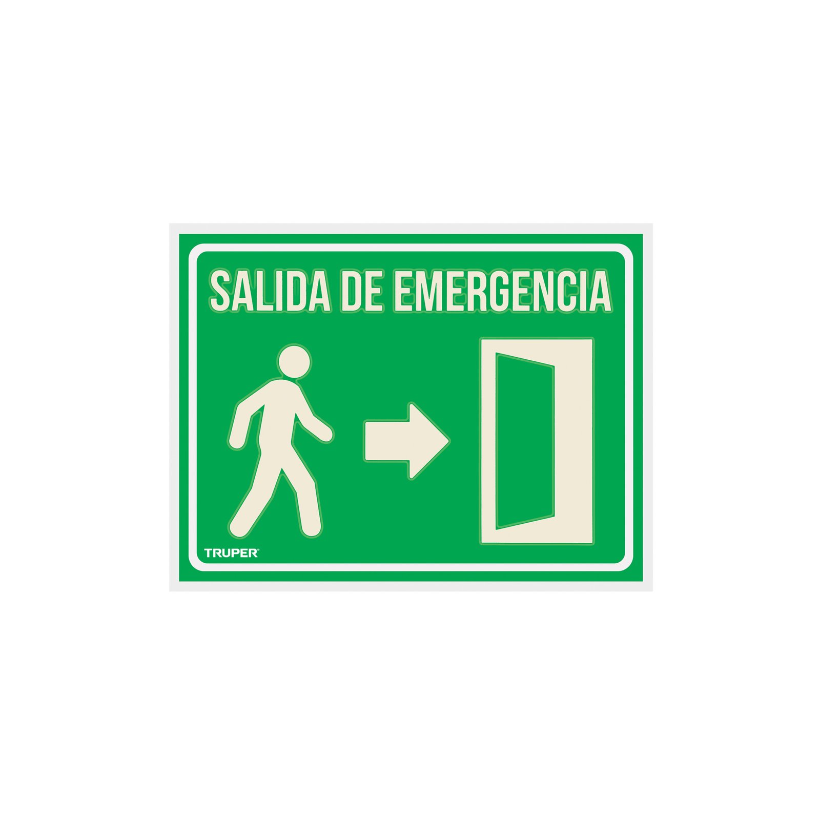 LETRERO PLAST SALIDA EMERGENCIA LIN-04 TRUPER