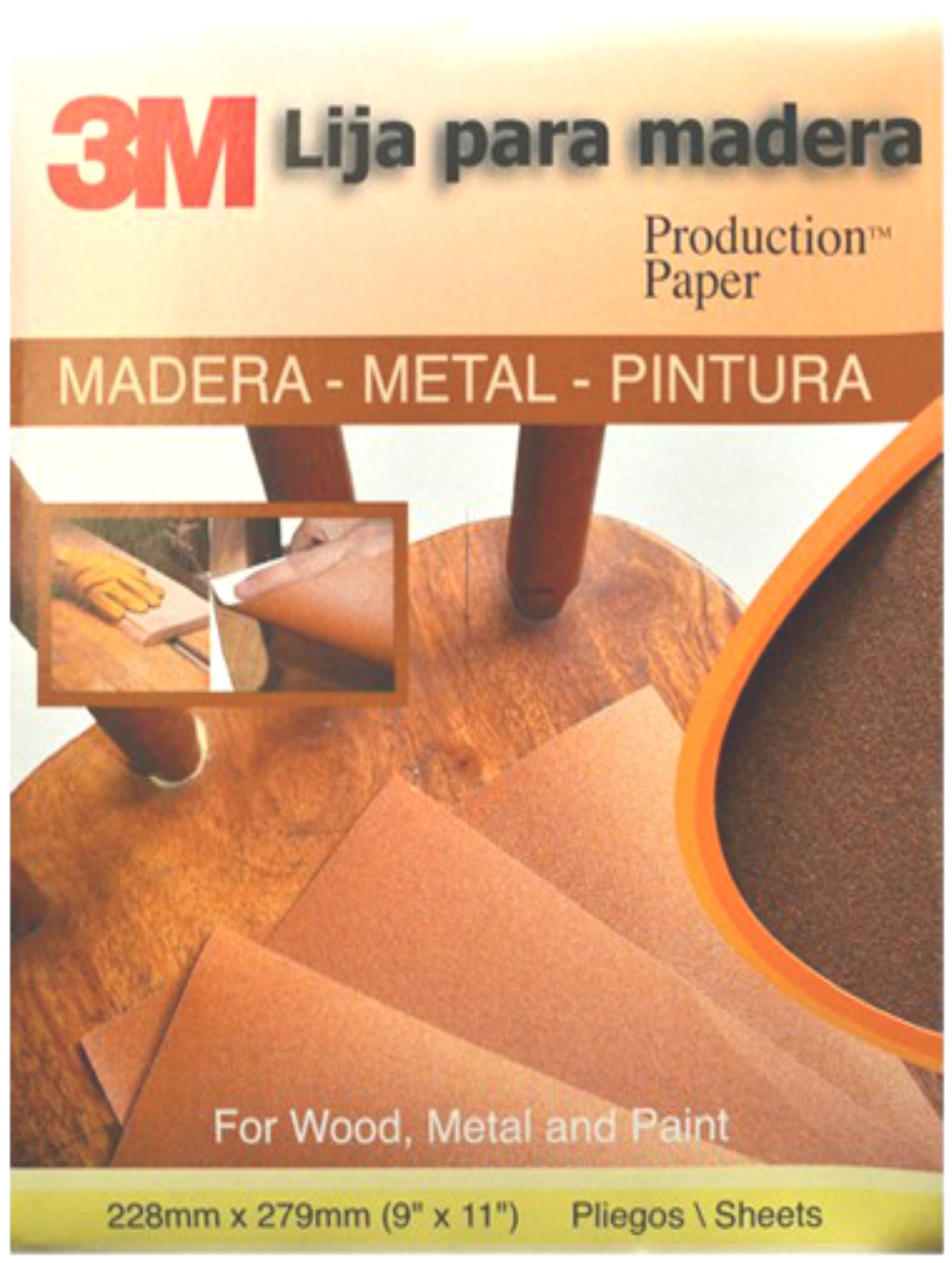 LIJA 3M P/MADERA # 80 PAQ 50 UNDS