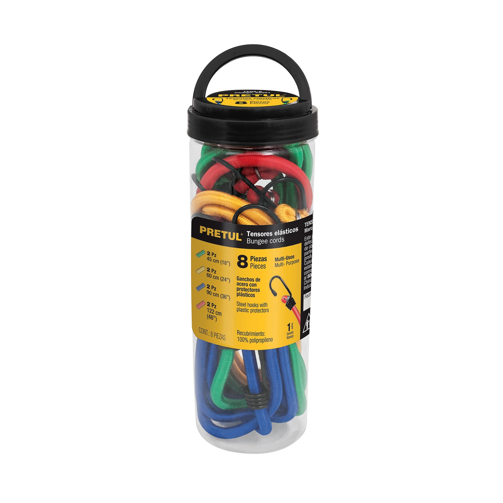 LINGAS ELASTICAS SET 8PZ TENS-8 PRETUL