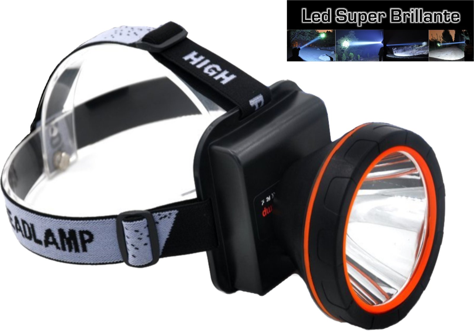 LINTERNA RECARG 1LED P/CABEZA 12000-LUM REDPOWER