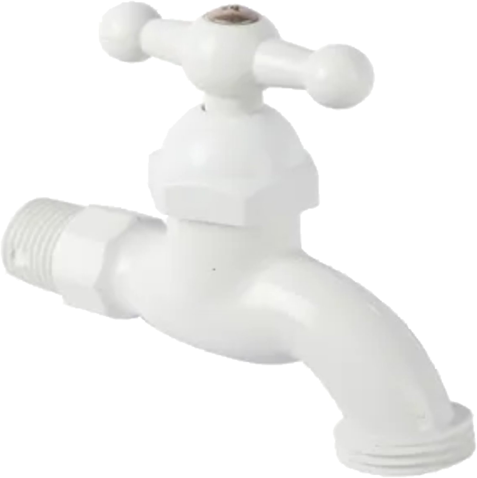 LLAVE DE CHORRO PVC 1/2" PLASTICA BLANCA CJ 200 UN
