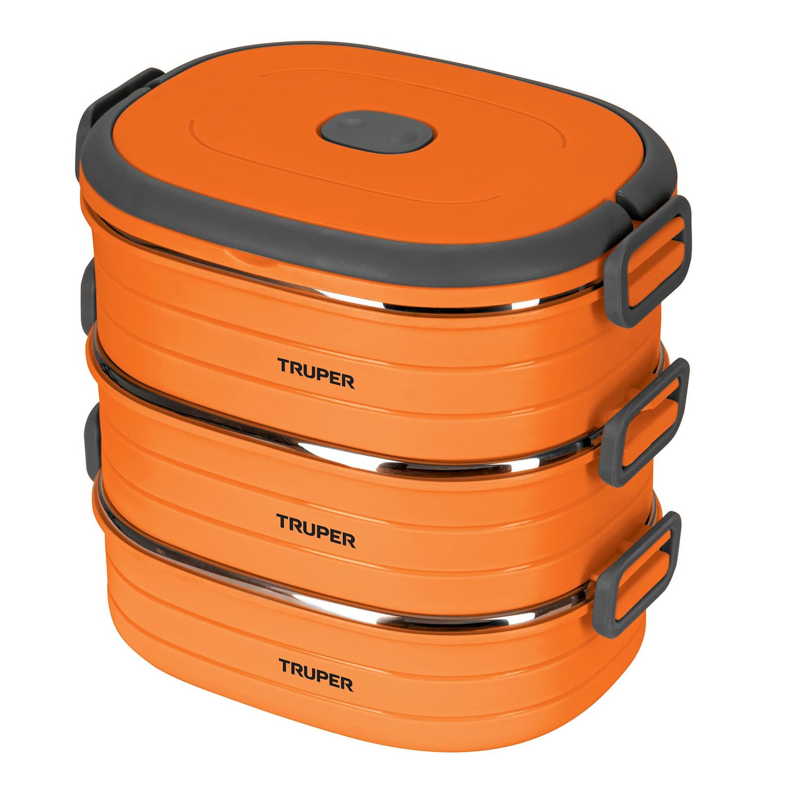 LONCHERA TERMICA C/3 COMPARTIM ACERO INOX TRUPER