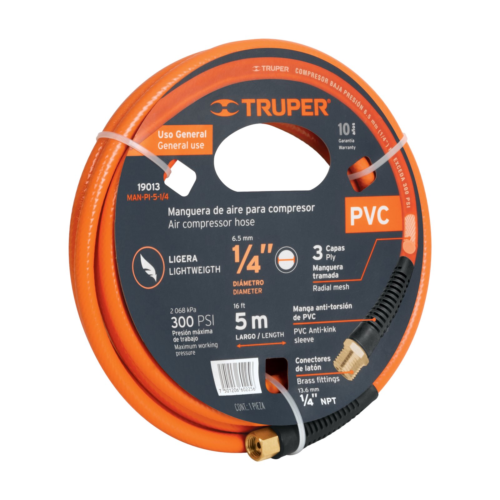 MANG.P/COMPRE 5 MTS 1/4" MAN-PI-5-1/4 TRUPER