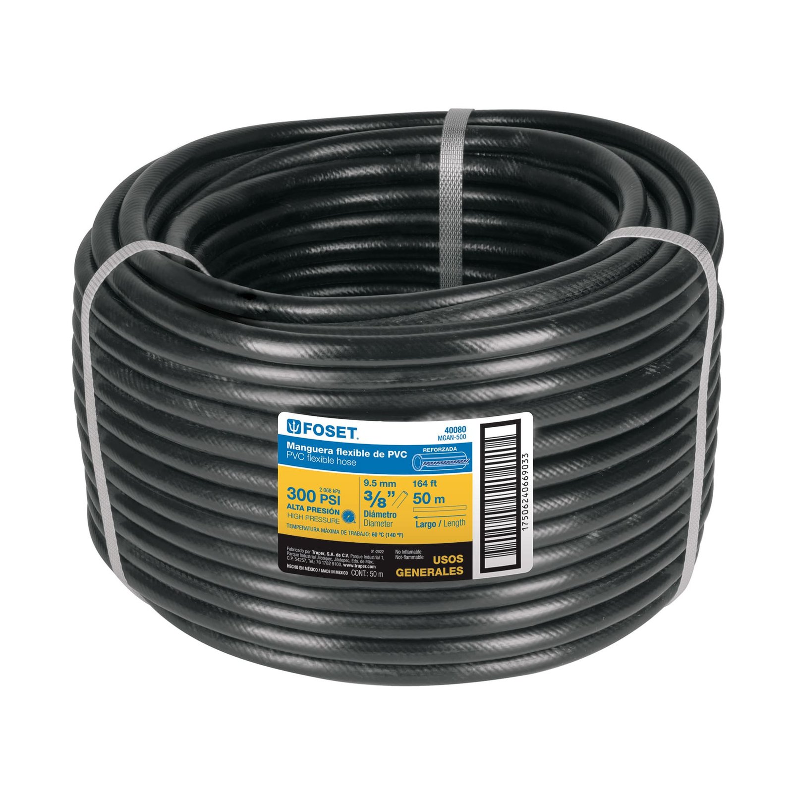 MANG.P/GAS 3/8"x50m PSI-300 MGAN-500C FOSET TRUPER