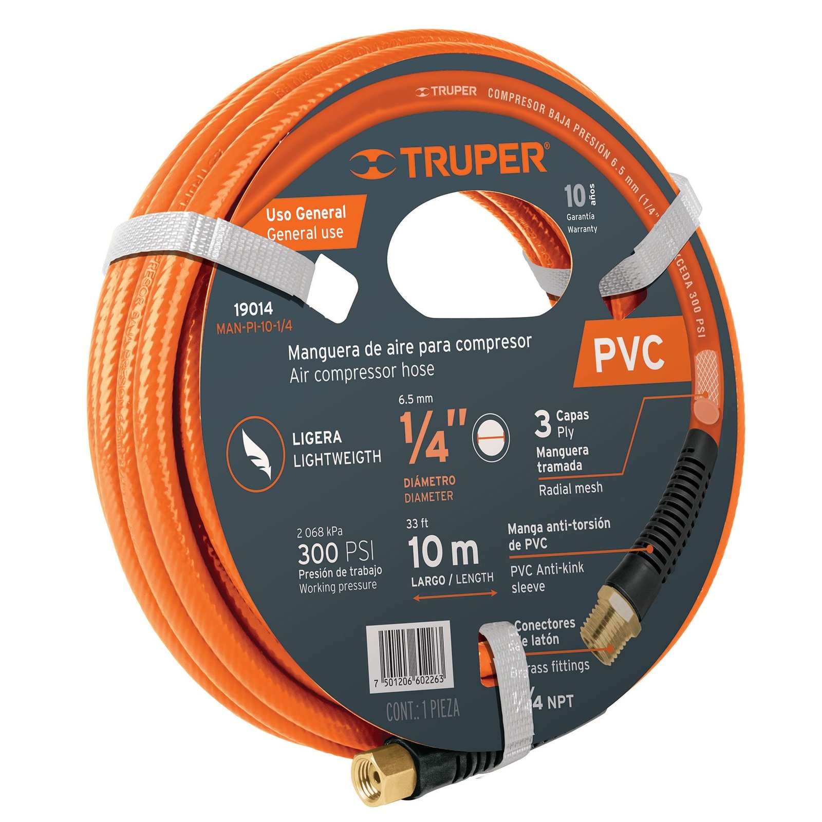 MANG.P/COMPRESOR 1/4 X10 MTS MAN-PI-10-1/4 TRUPER