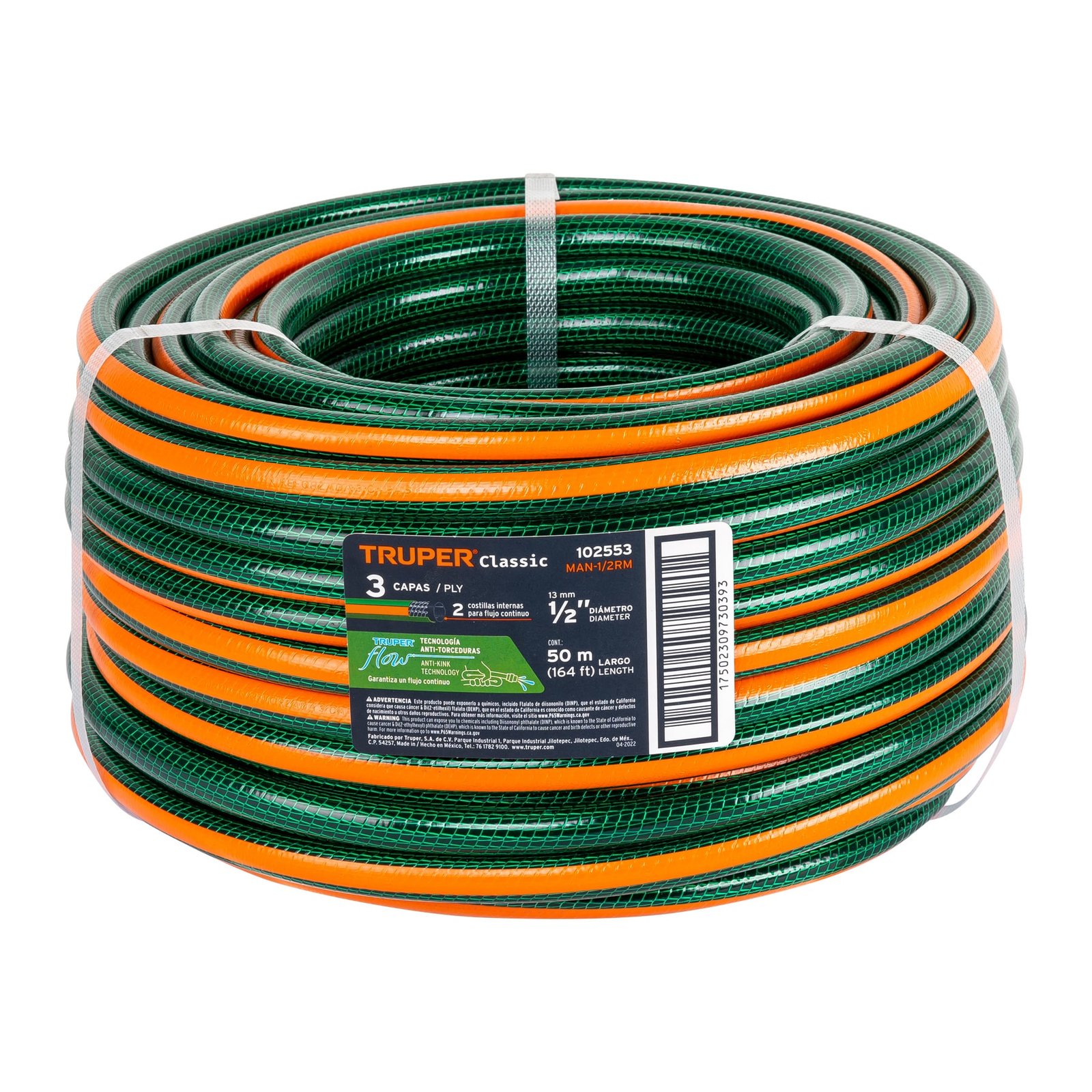 MANGUERA 3 CAPAS 1/2" 50 M MAN-1/2RMTRUPER