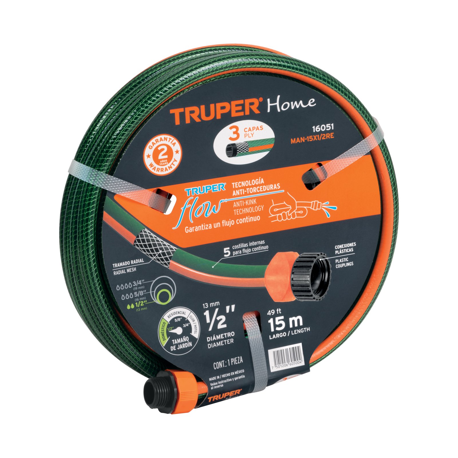 MANG. 1/2" REFORZ 3C C-P MAN-15X1/2RE TRUPER
