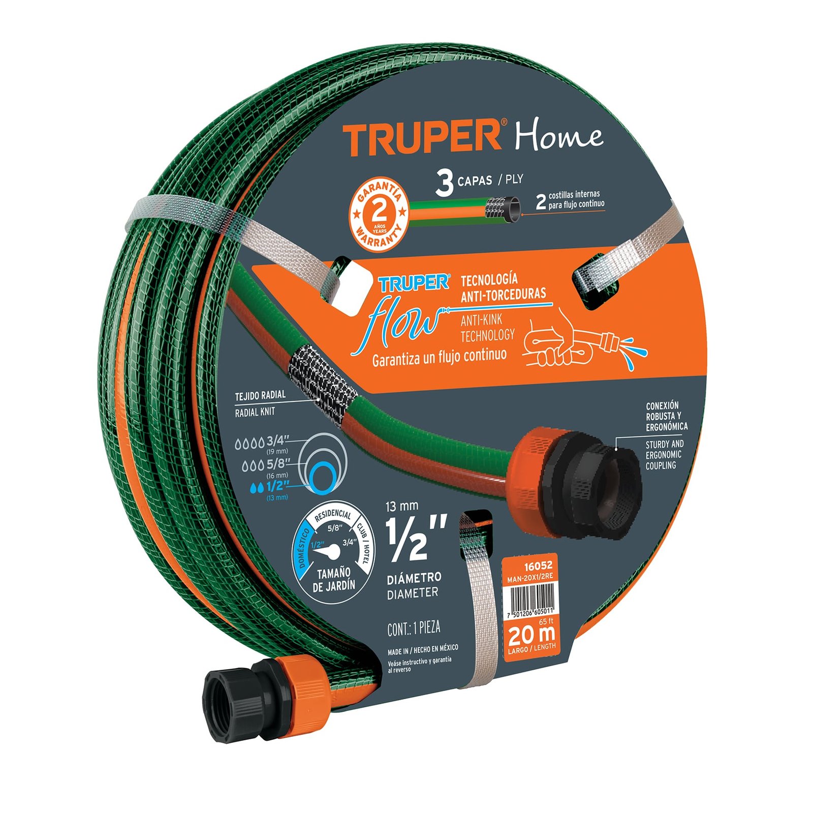 MANG. 20M 1/2" REFORZ 3C C-P MAN-20X1/2RE