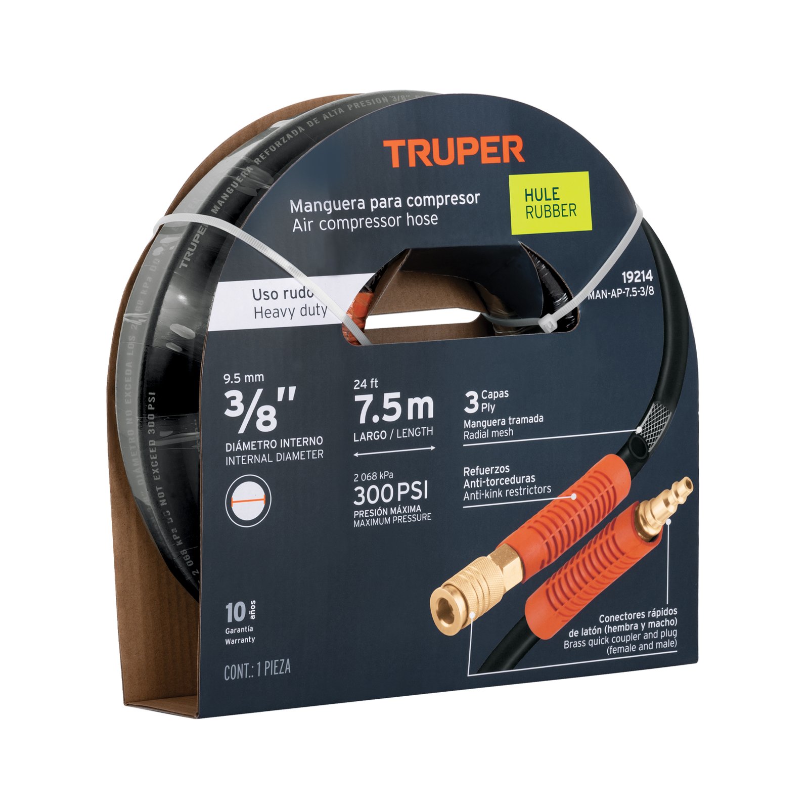 MANG. P/COMP ALTA PRESION 3/8" 7.5M MAN-AP-75-3/8